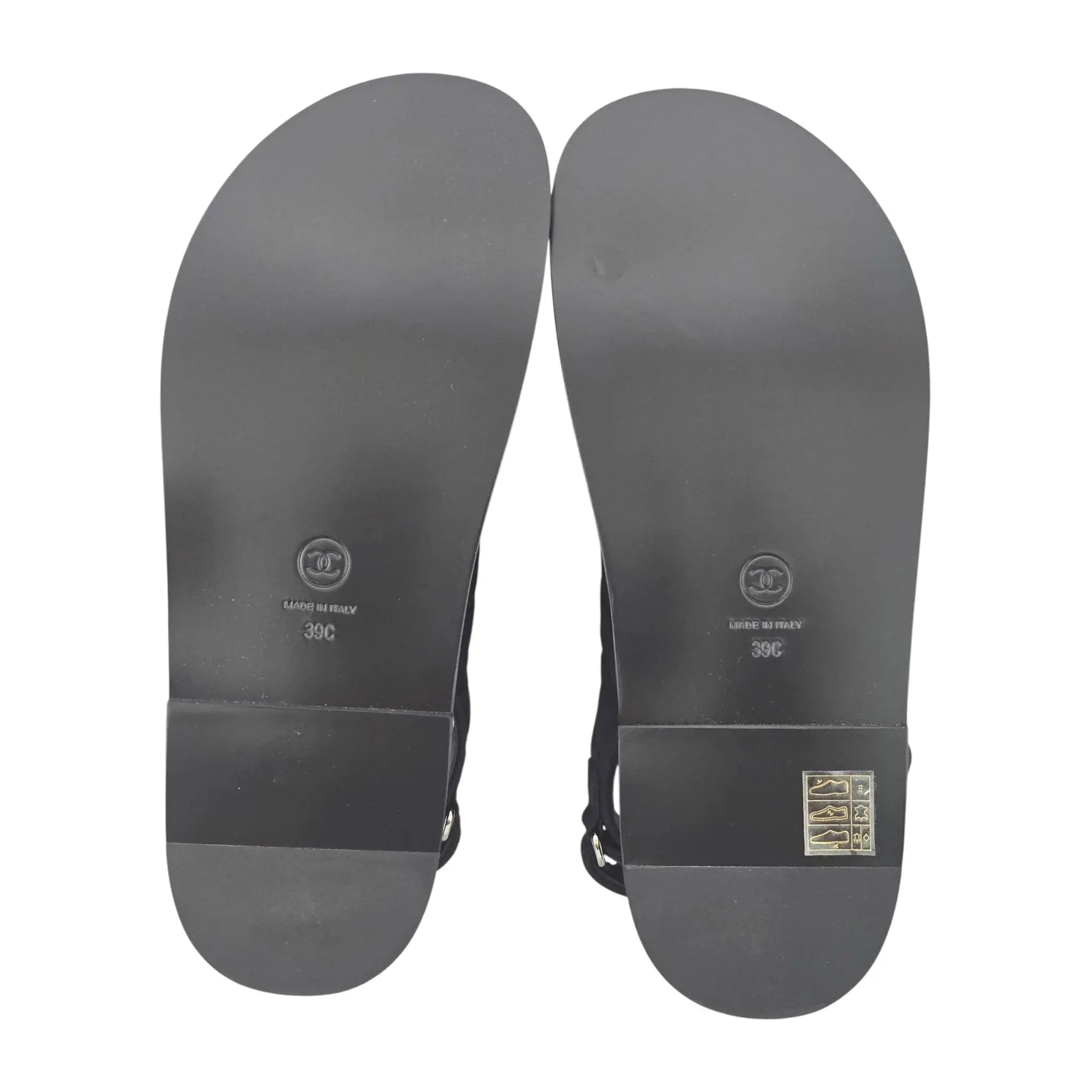 Chanel Mixed Fibers Velcro Dad Sandals 39 CHANEL