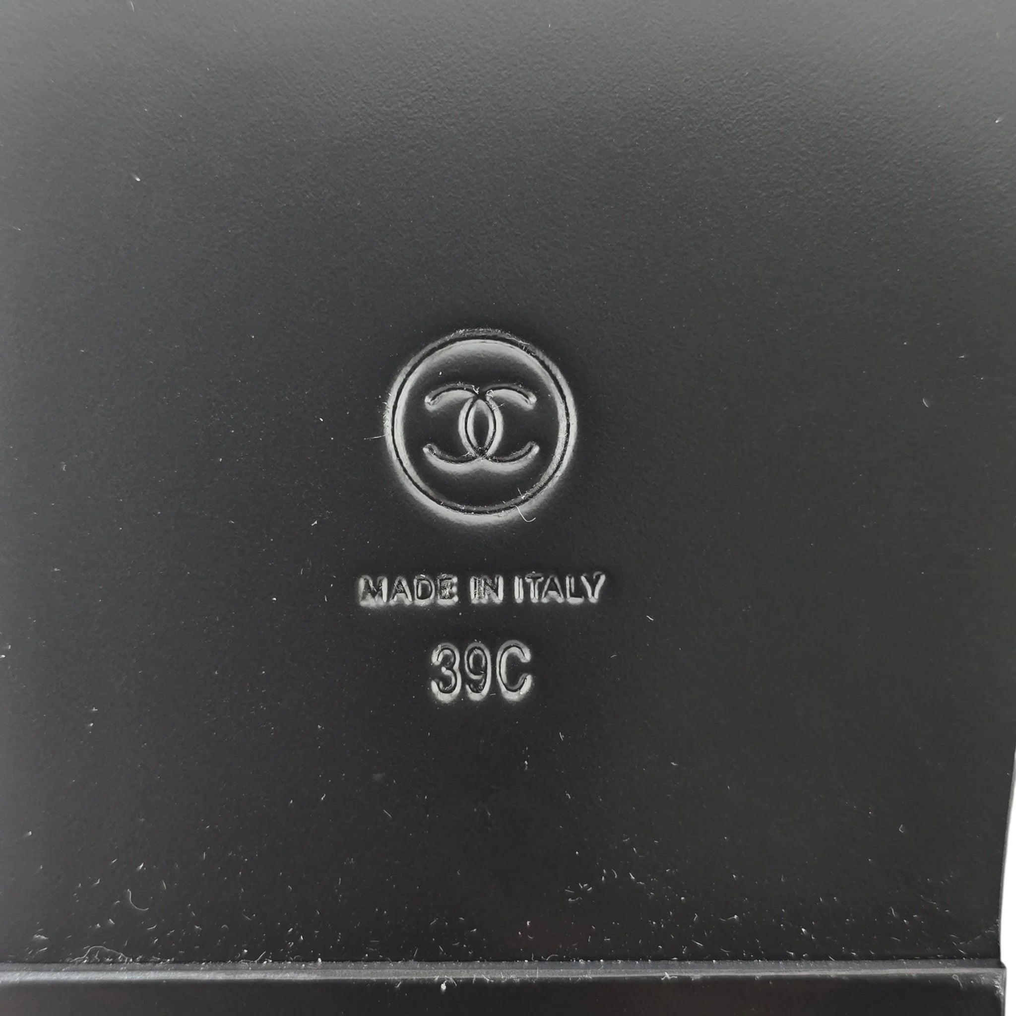 Chanel CC Quilted Caviar Leather Black Dad Sandals CHANEL