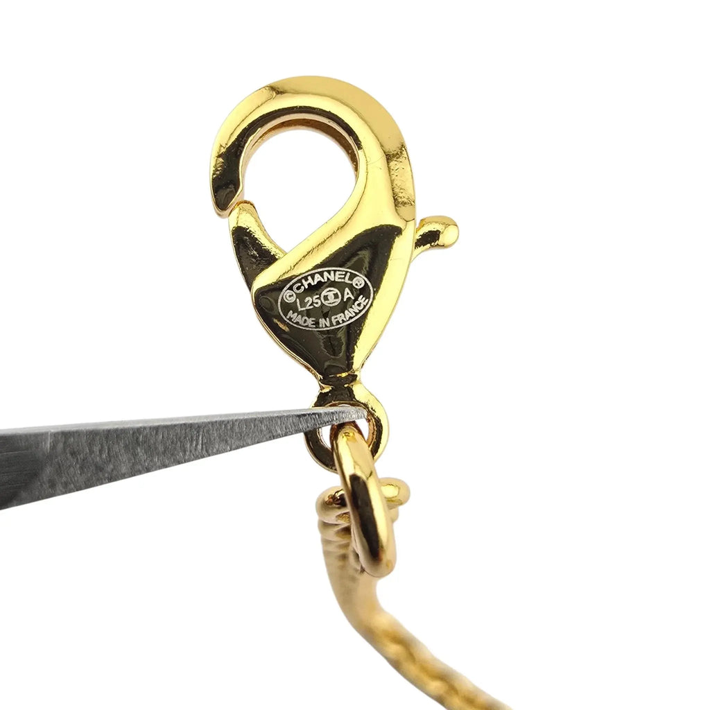 Chanel CC Pendant Gold Black Necklace 2025 CHANEL