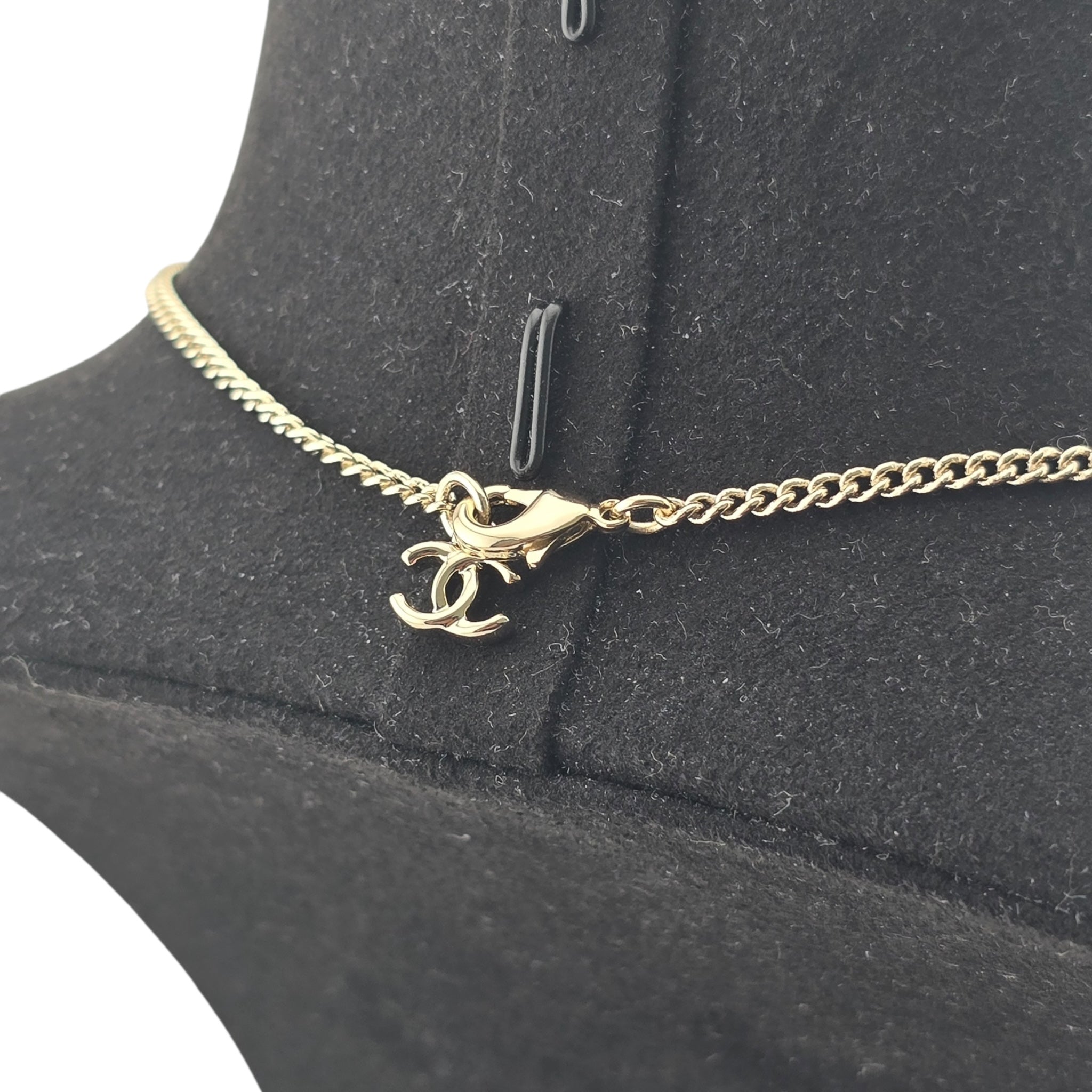 Chanel CC Round Gold Pendant Necklace 2025 CHANEL