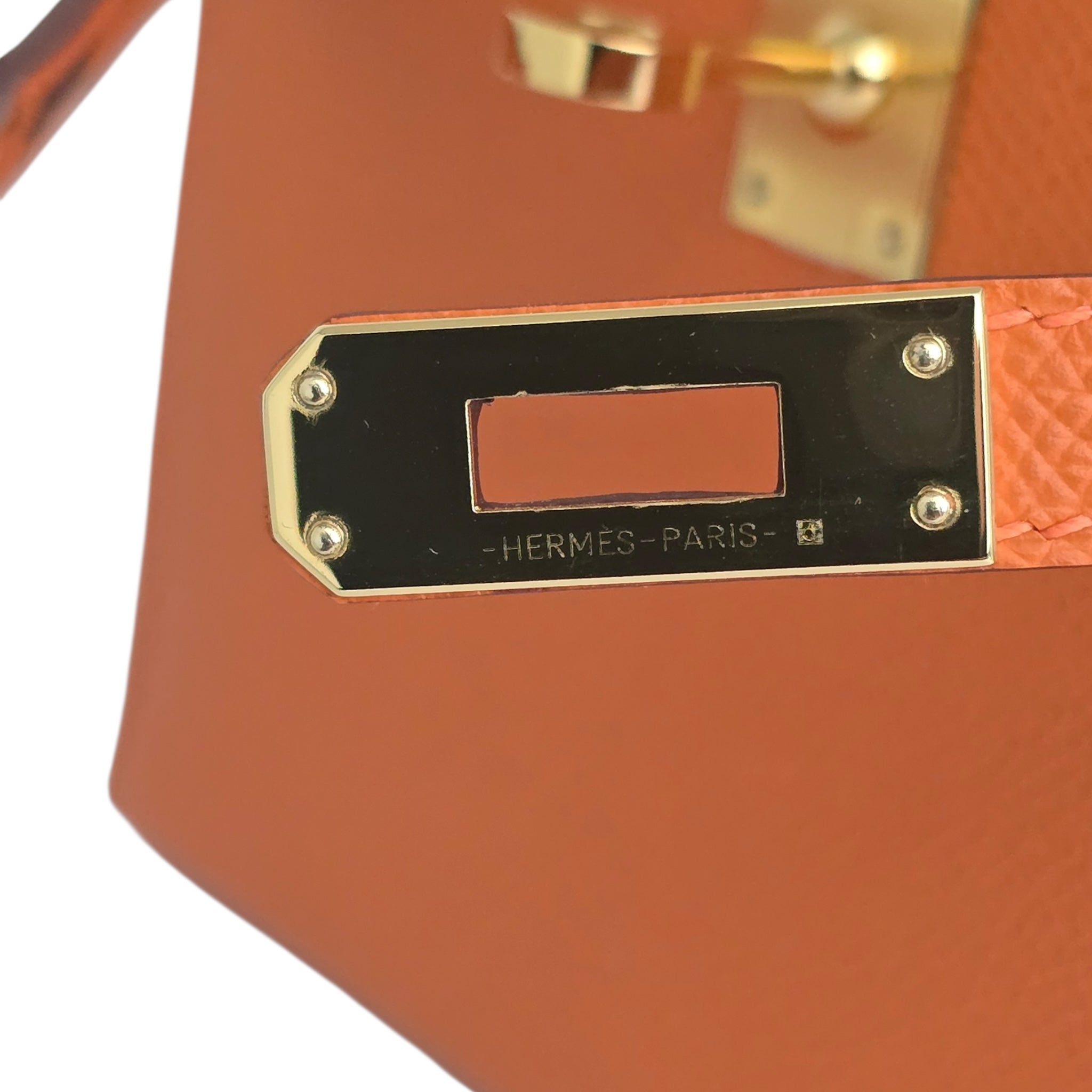 Hermes Mini Kelly II Epsom Orange Gold Hardware Bag HERMES