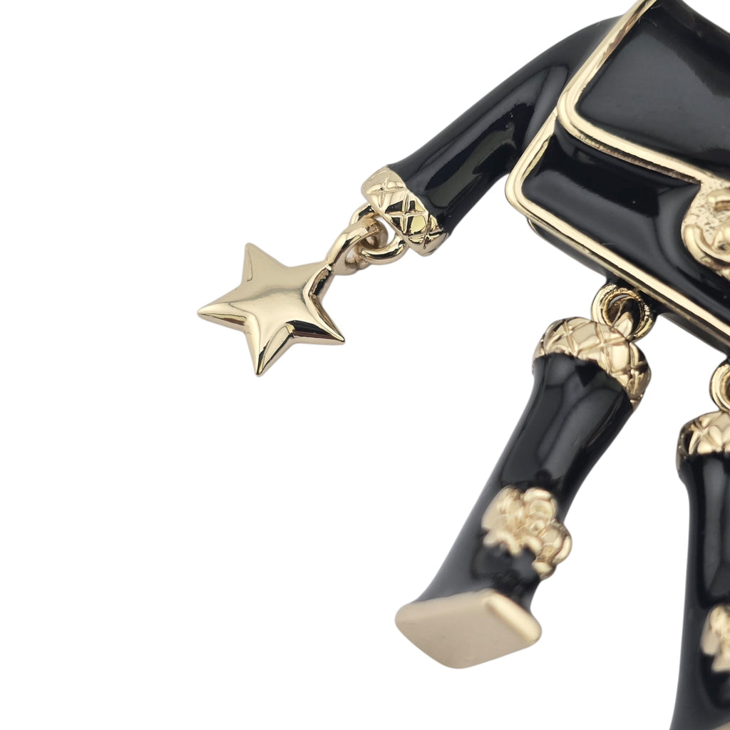 Chanel CC Robot Black Key Ring Bag Charm 25B CHANEL