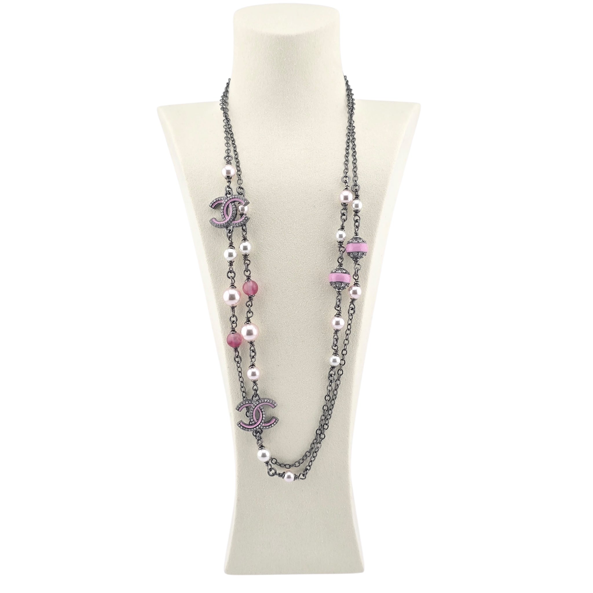 Chanel CC Ruthenium Pink Long Necklace 2025 CHANEL