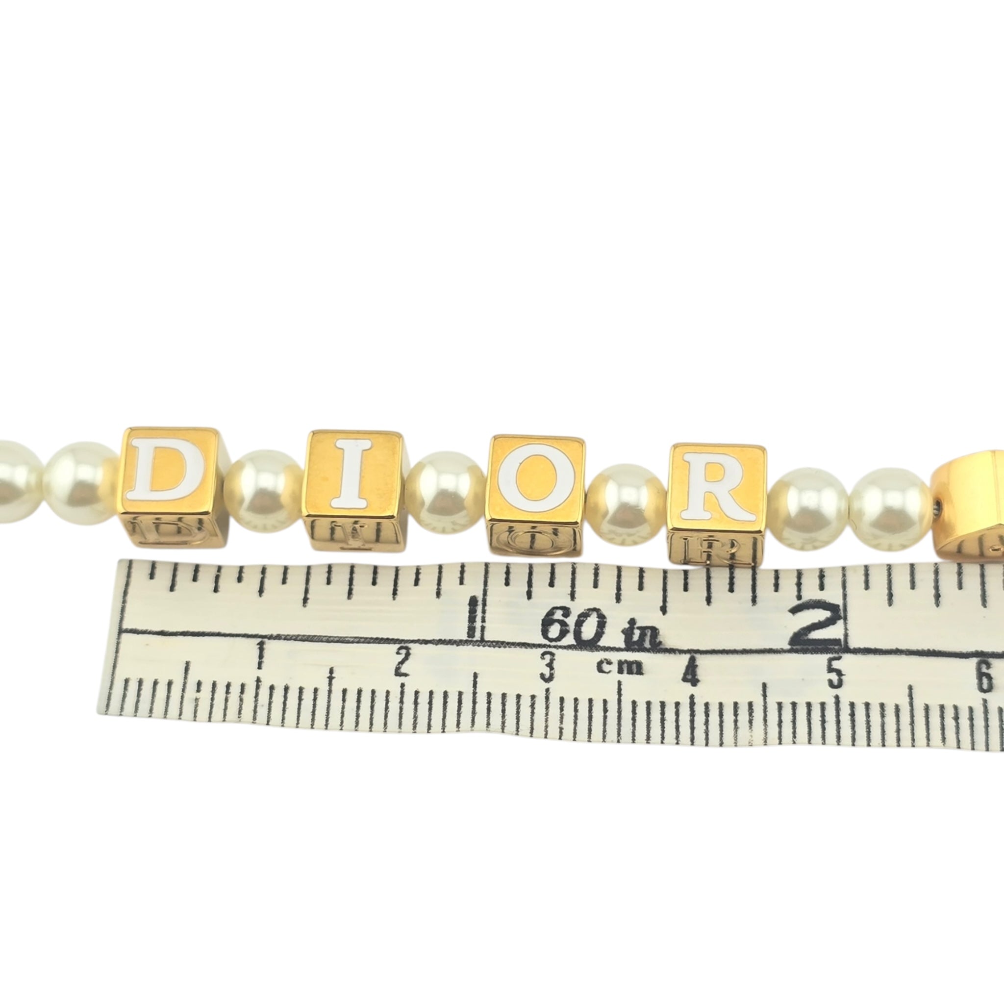 Christian Dior D-Dice Faux Pearl Necklace DIOR