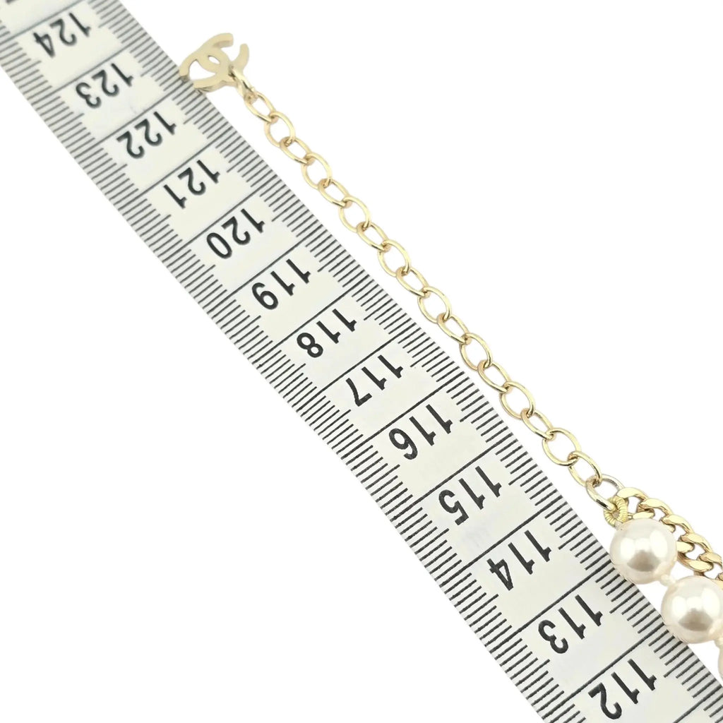 Chanel CC Large Pendant Long Faux Pearl Layered Necklace 2021 CHANEL