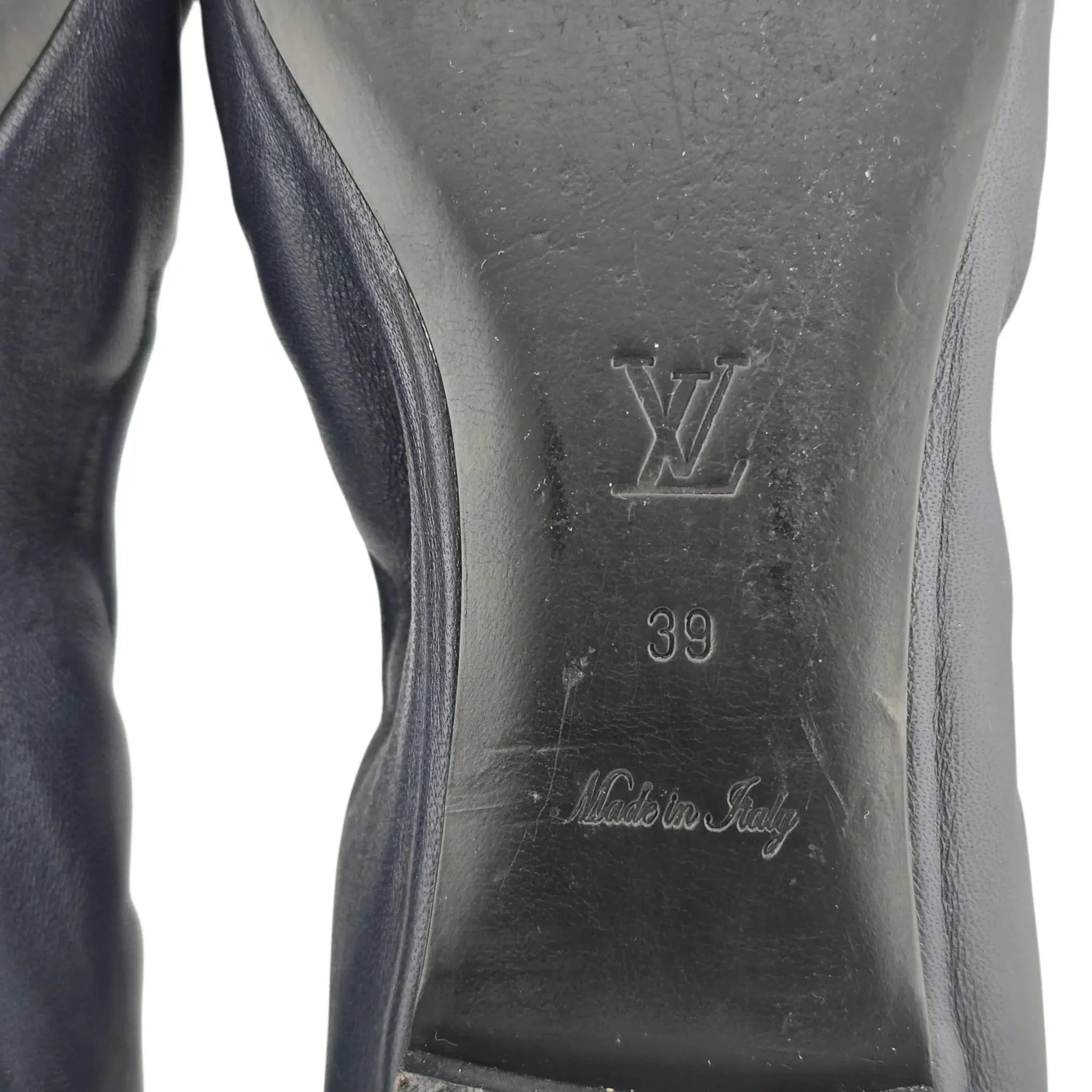 Louis Vuitton LV Flirty Navy Blue Python Ballet Flats 39 LOUIS VUITTON