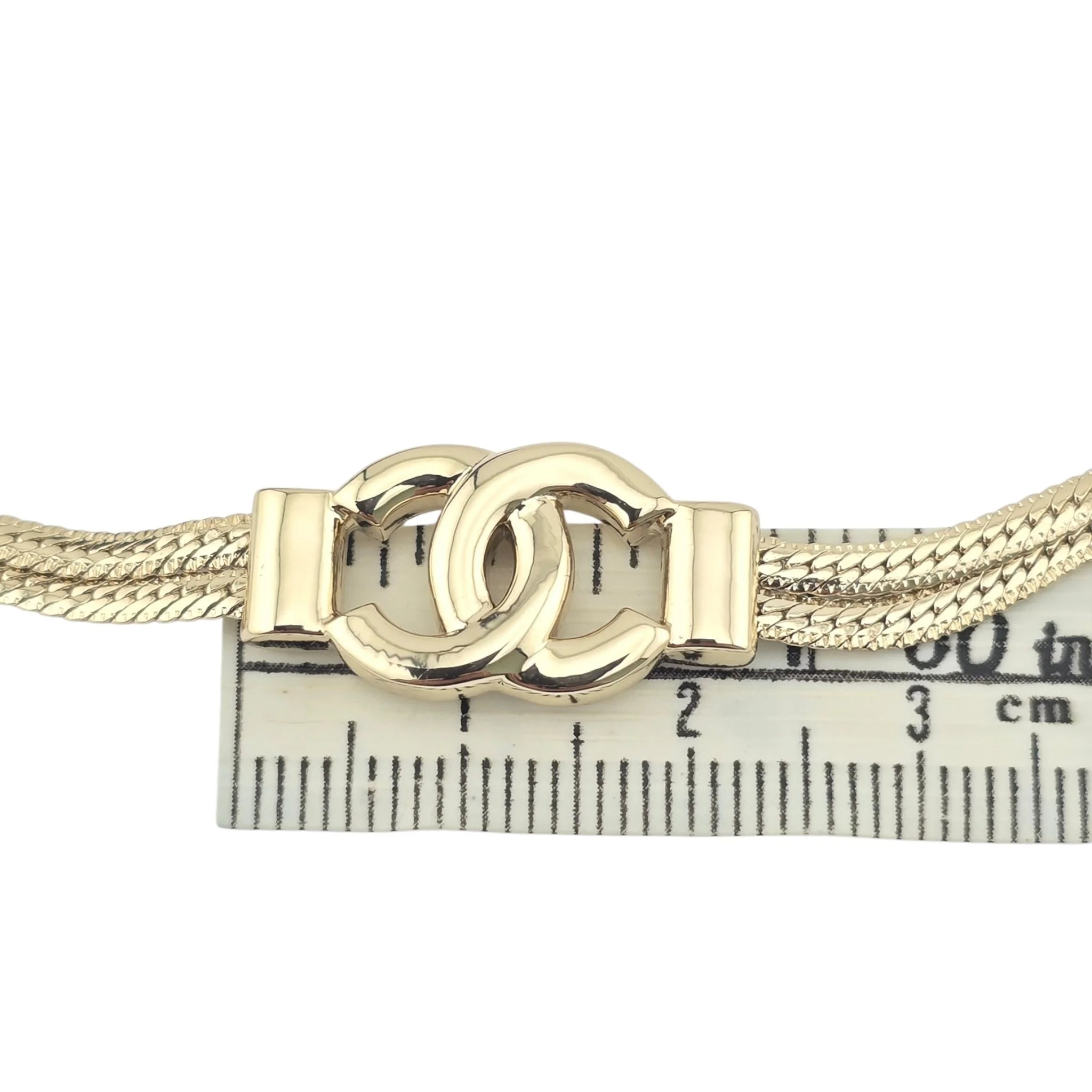Chanel CC Choker Multi-Strand Gold Necklace 2024 CHANEL
