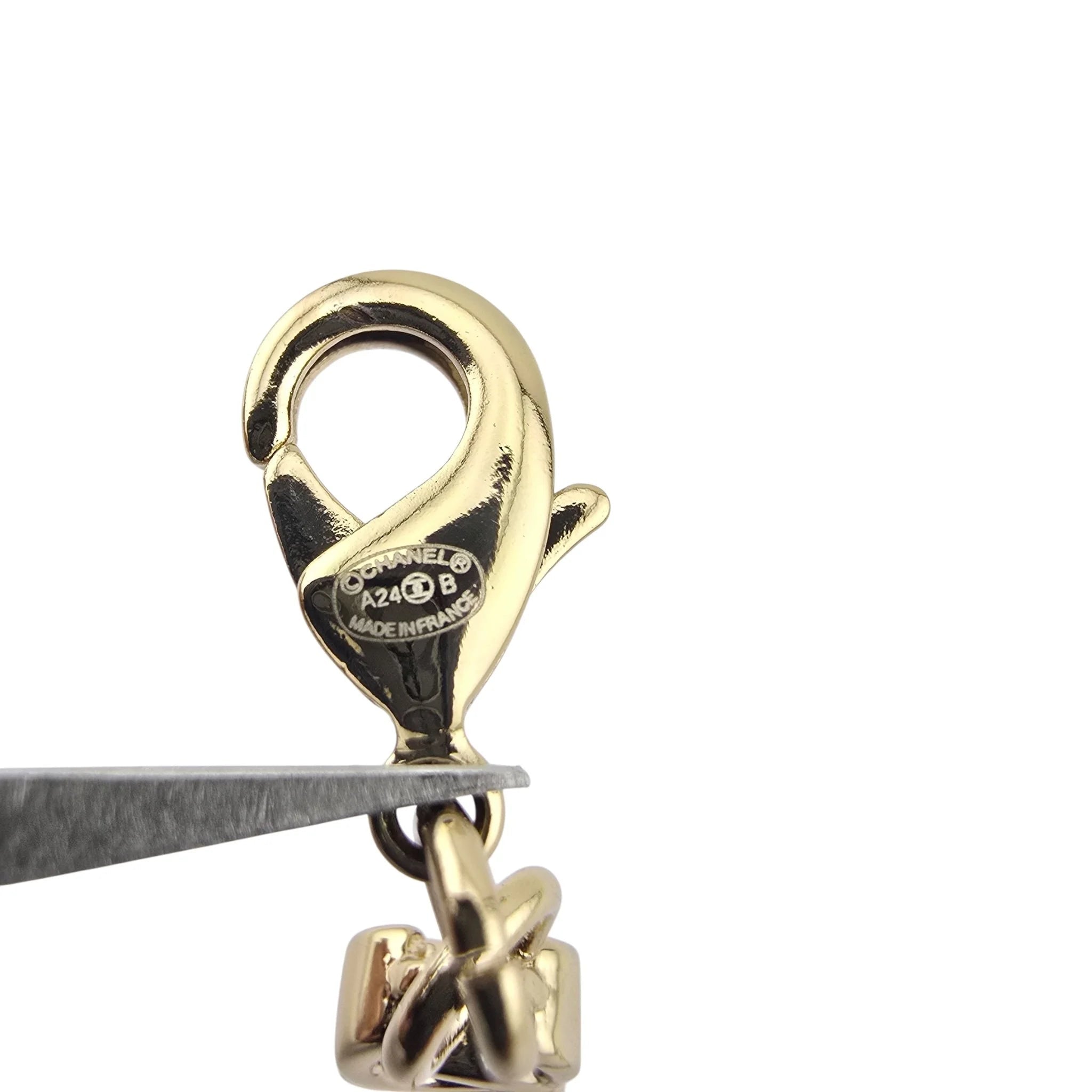 Chanel CC Thin Choker Necklace Gold 2024 CHANEL