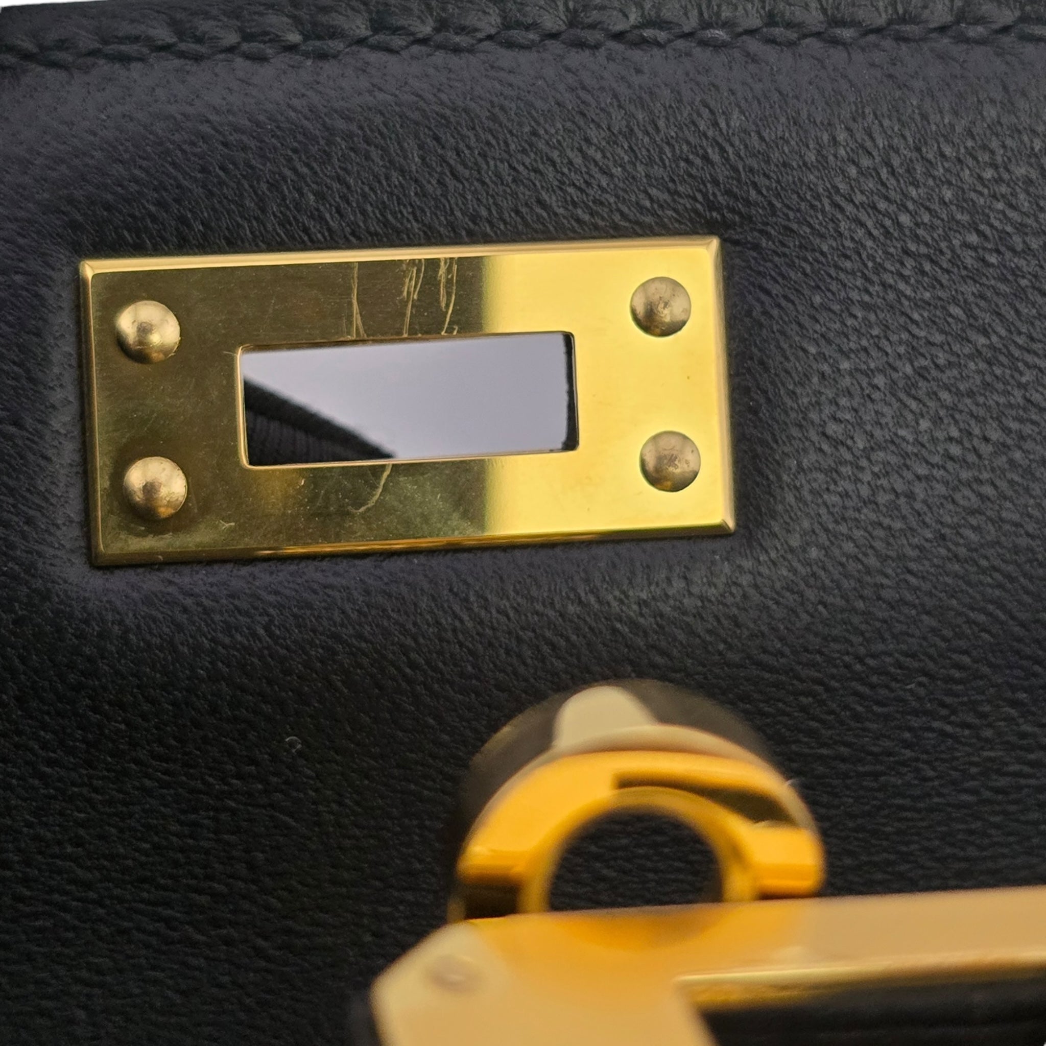 Hermes Mini Kelly II Epsom Noir Gold Hardware Bag HERMES