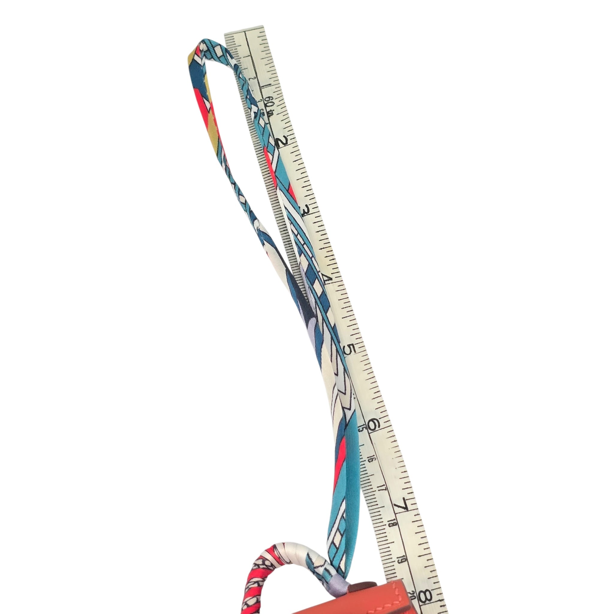 Hermes Tadelakt Mini Kelly Twilly Bag Charm Capucine HERMES