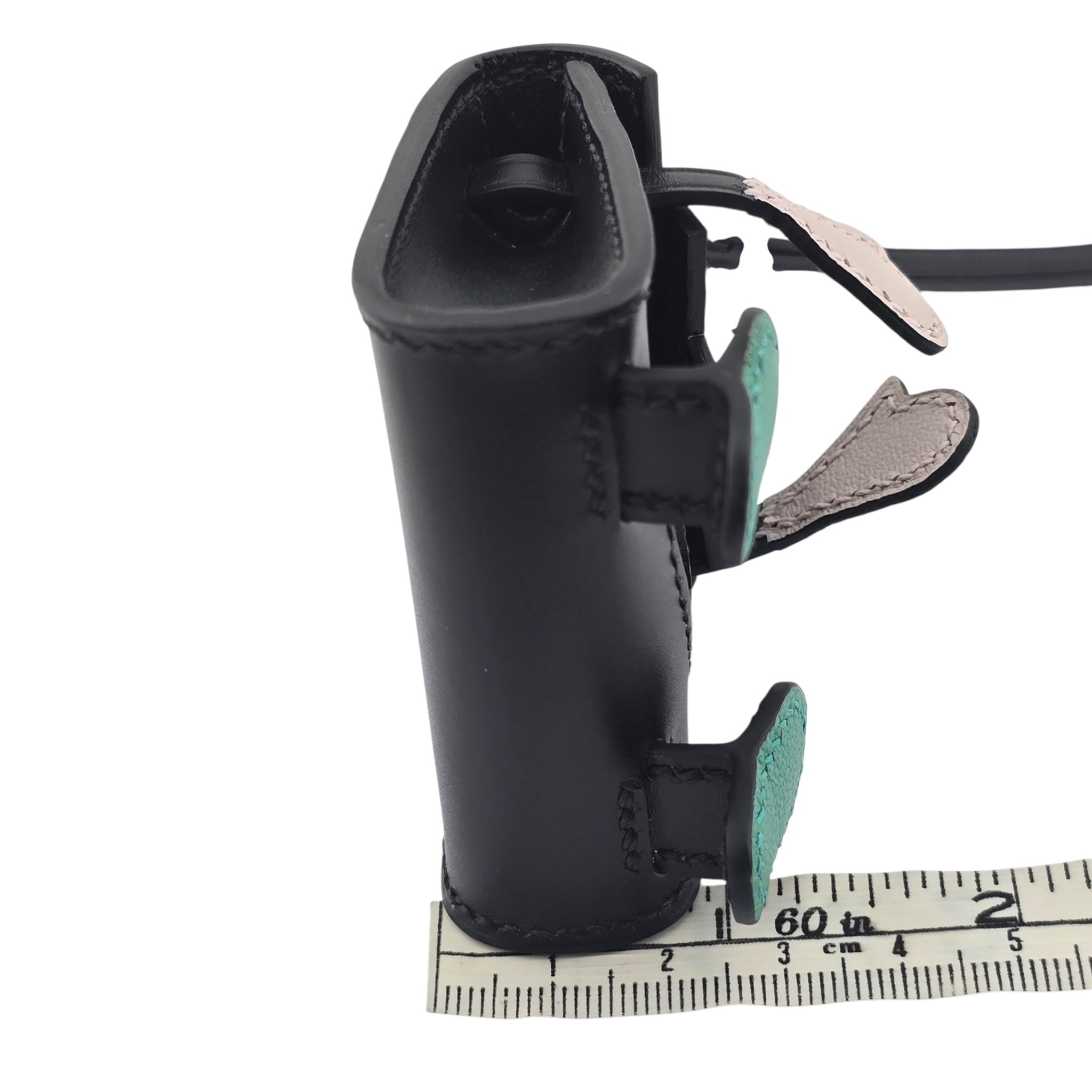 Hermes Quelle Idole Kelly Doll Bag Charm Noir Black