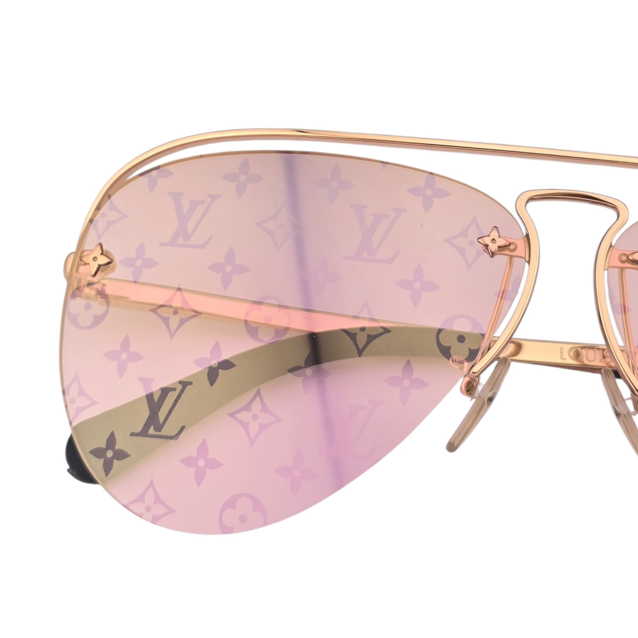 LOUIS VUITTON LV GREASE GOLD SUNGLASSES