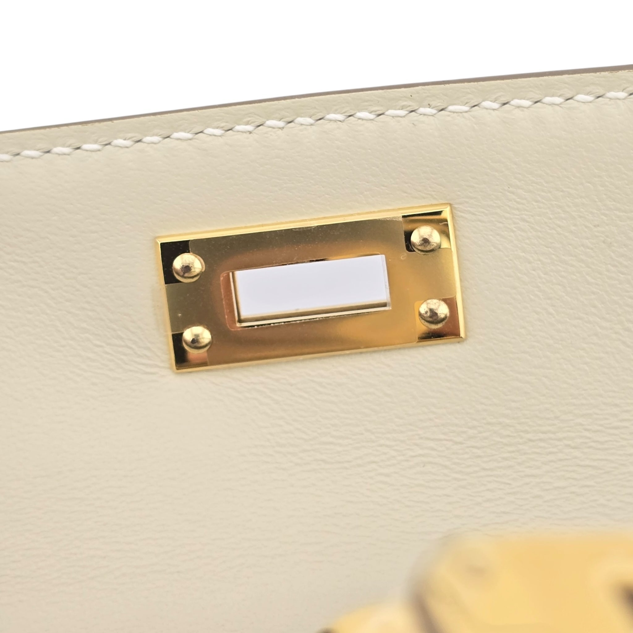 Hermes Mini Kelly II Epsom Craie Gold Hardware Bag HERMES