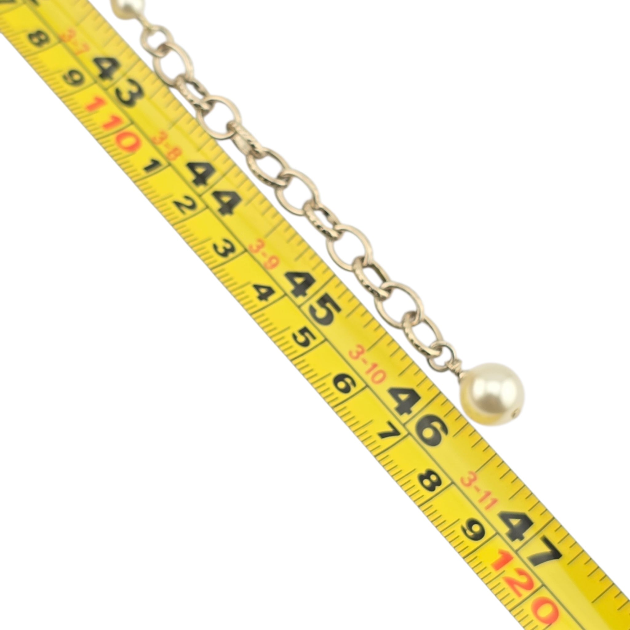 Chanel CC Faux Pearl Crystal Long Floral Necklace 2021 CHANEL