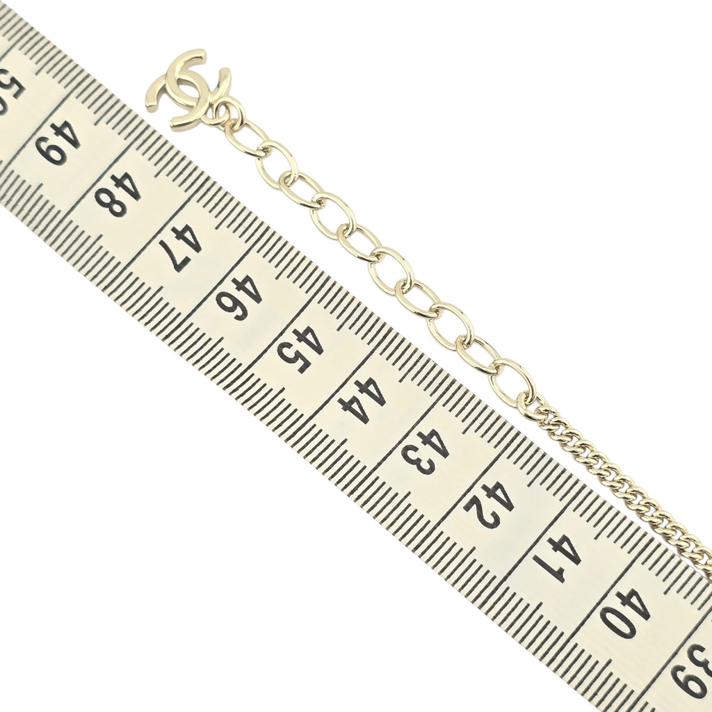 Chanel CC Gold Pink Resin Necklace 2025 CHANEL