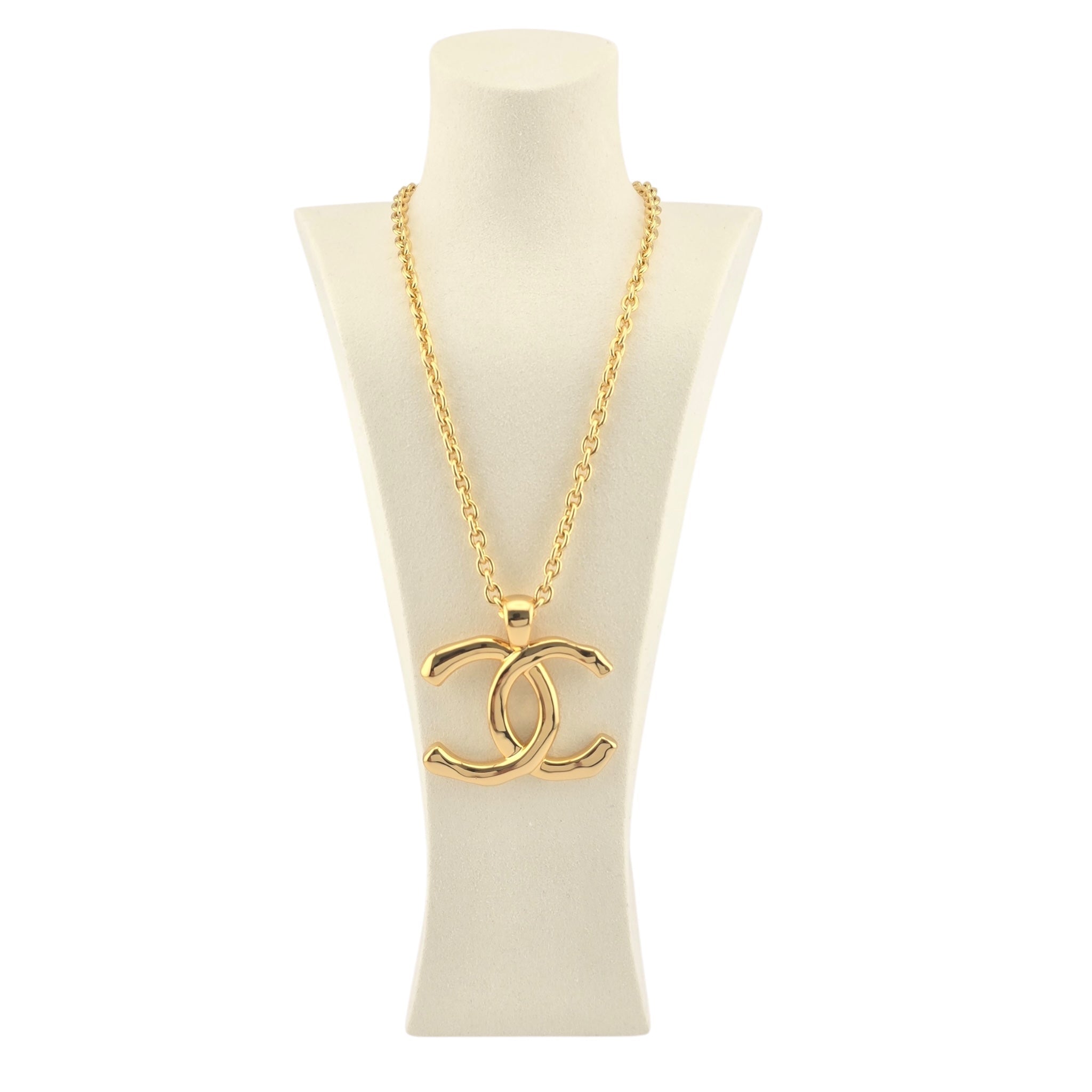 Chanel CC Gold Large Pendant Necklace 2023 CHANEL