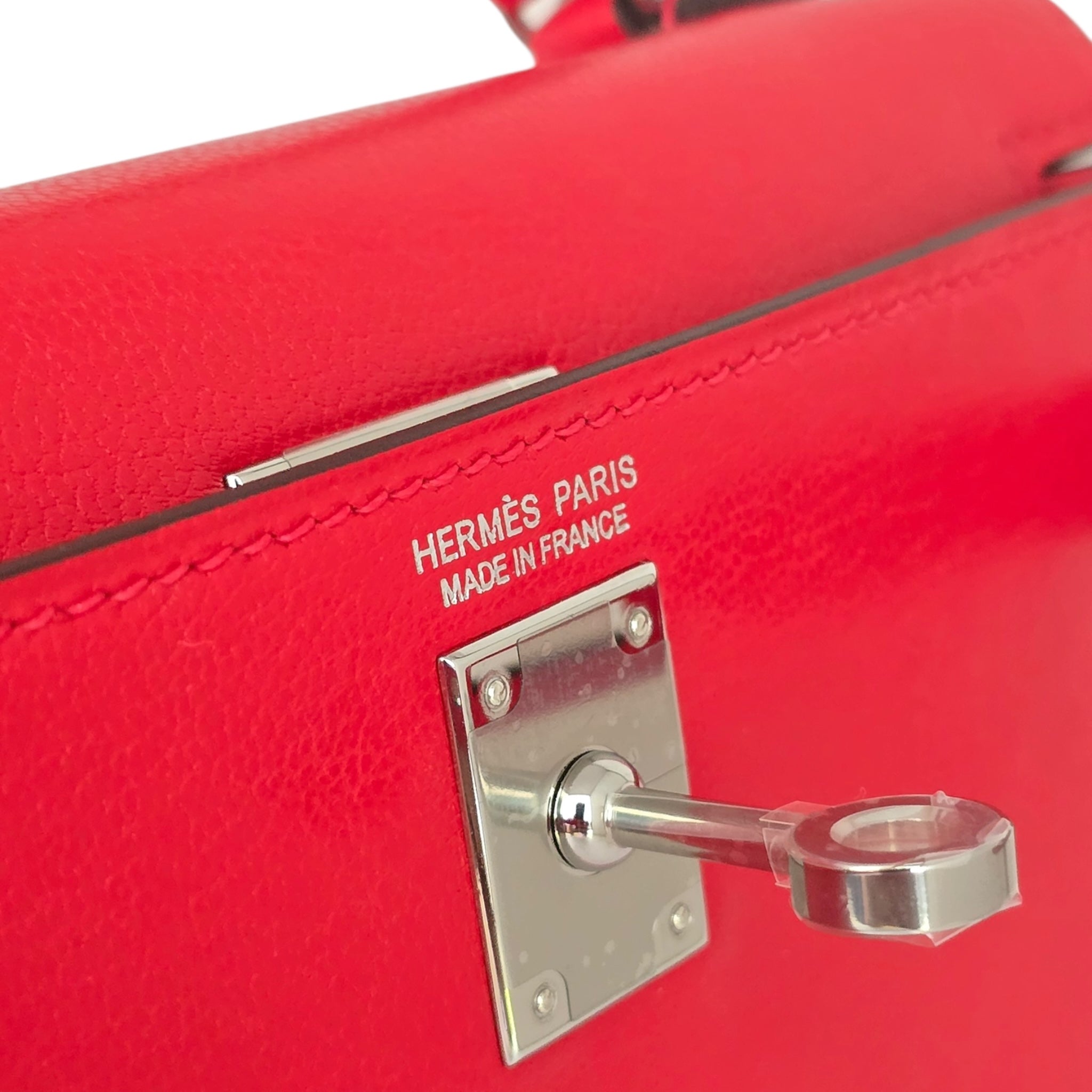 Hermes Mini Kelly II Rouge De Coeur Chèvre Chamkila Palladium Hardware HERMES