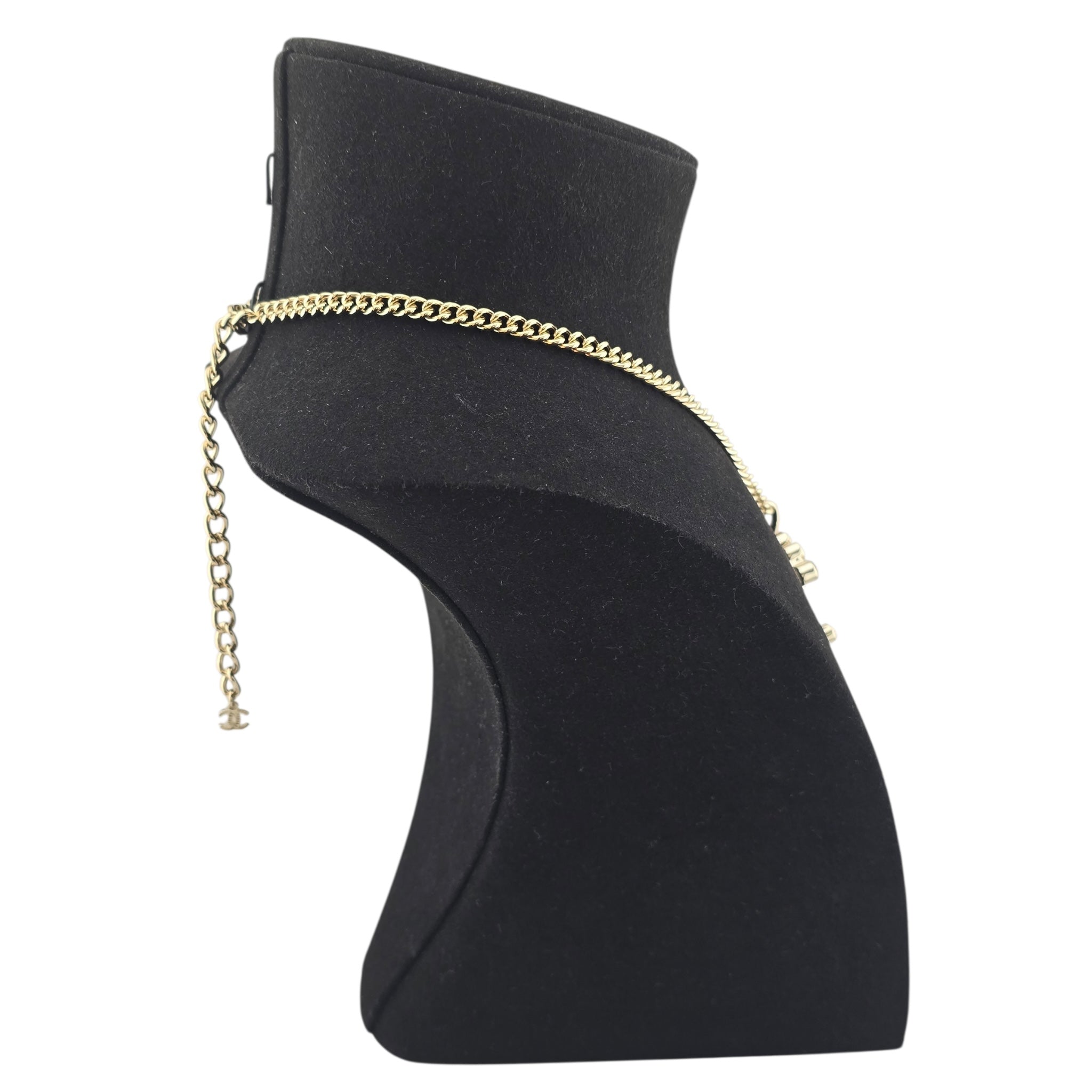 Chanel CC Crystal Pendant Gold Necklace 2023