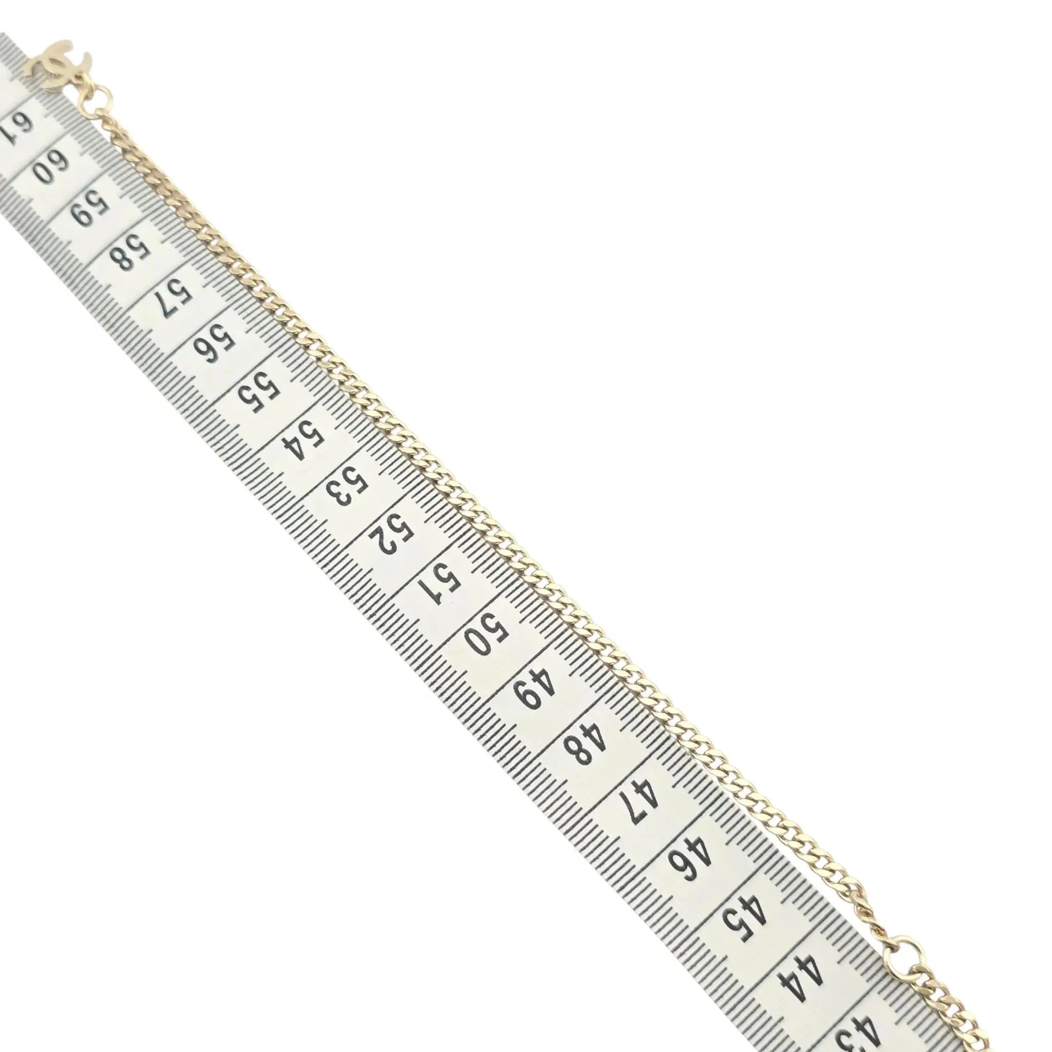 Chanel CC Gold Crystal Pendant Necklace 2024 CHANEL
