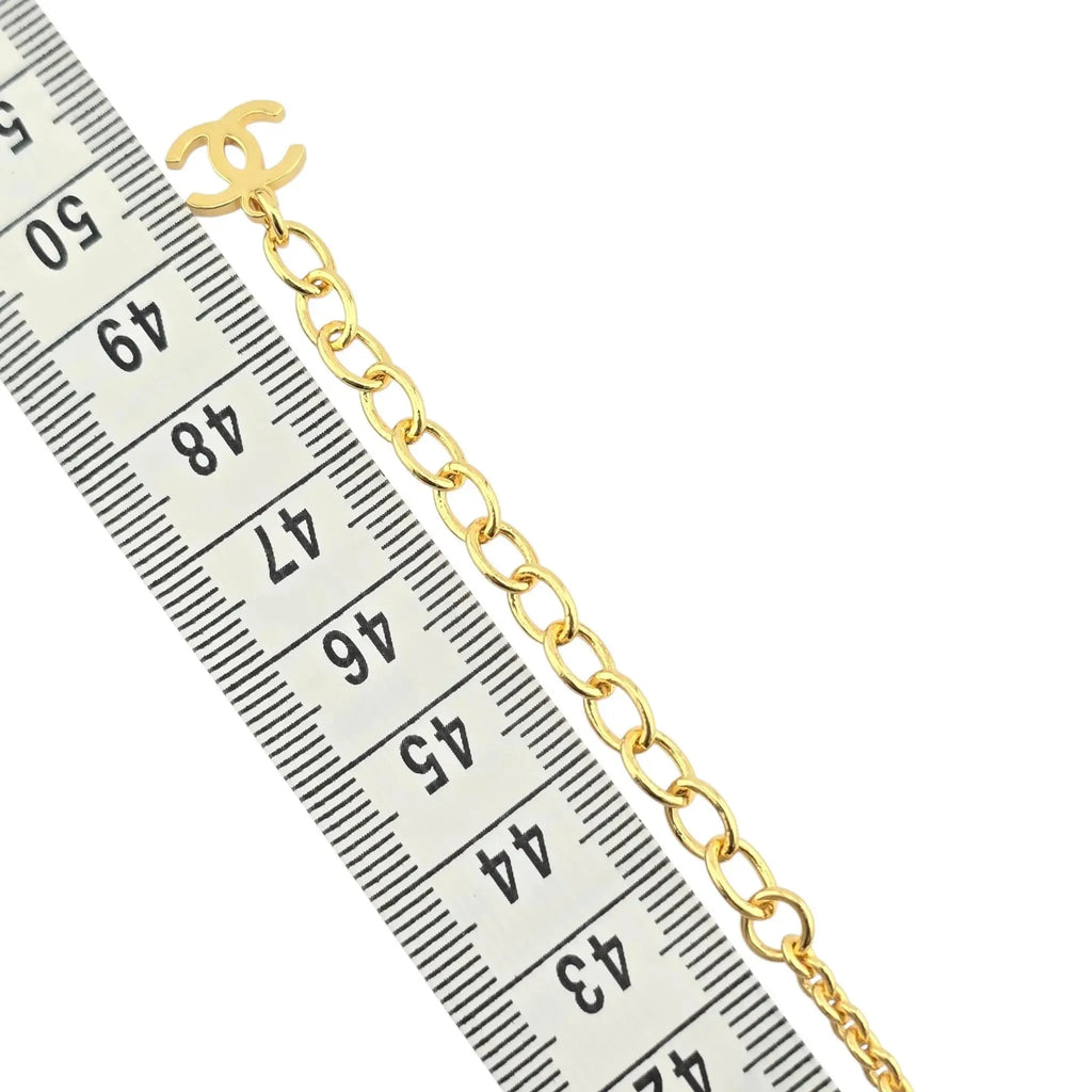 Chanel CC Pendant Gold Black Necklace 2025 CHANEL
