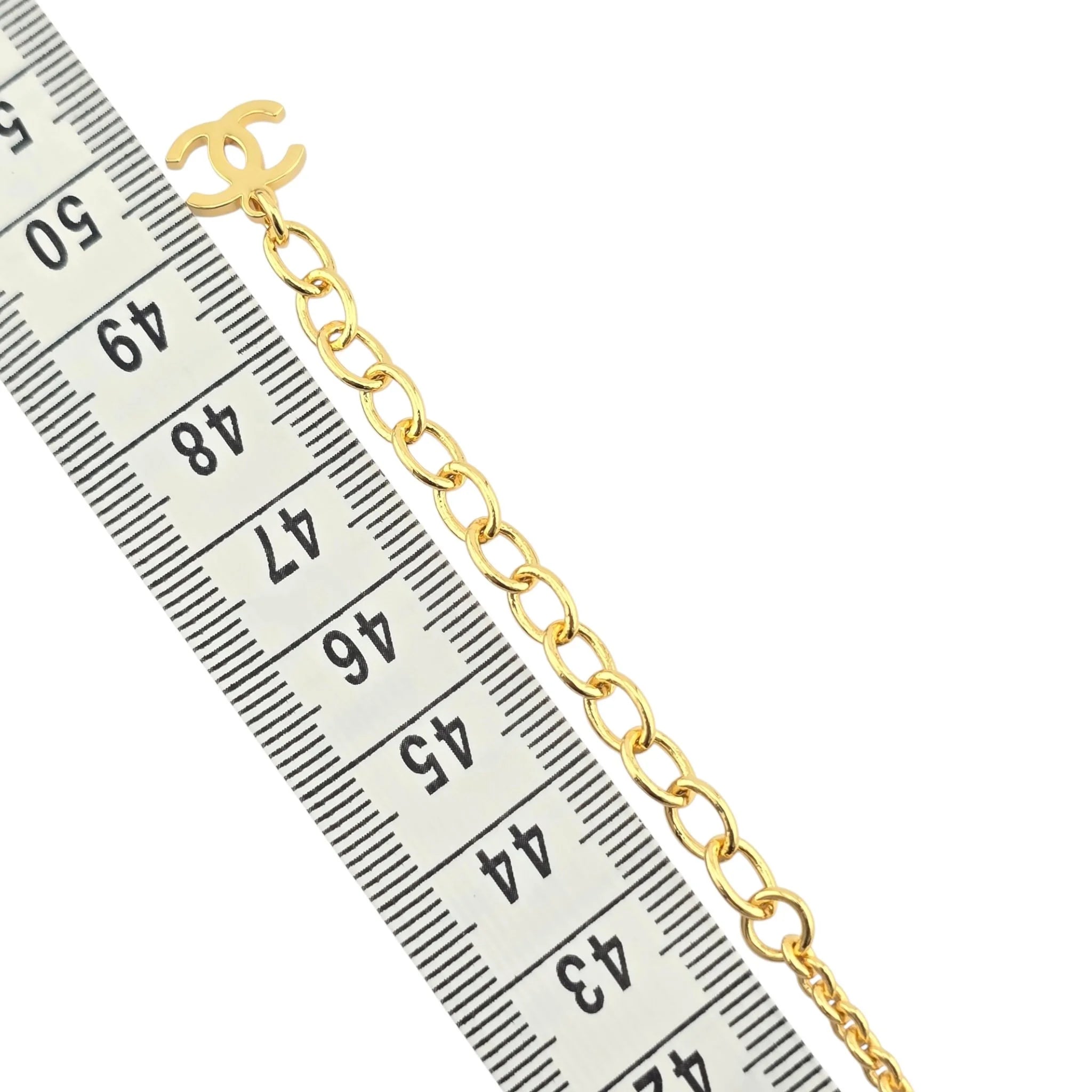 Chanel CC Pendant Gold Black Necklace 2025 CHANEL