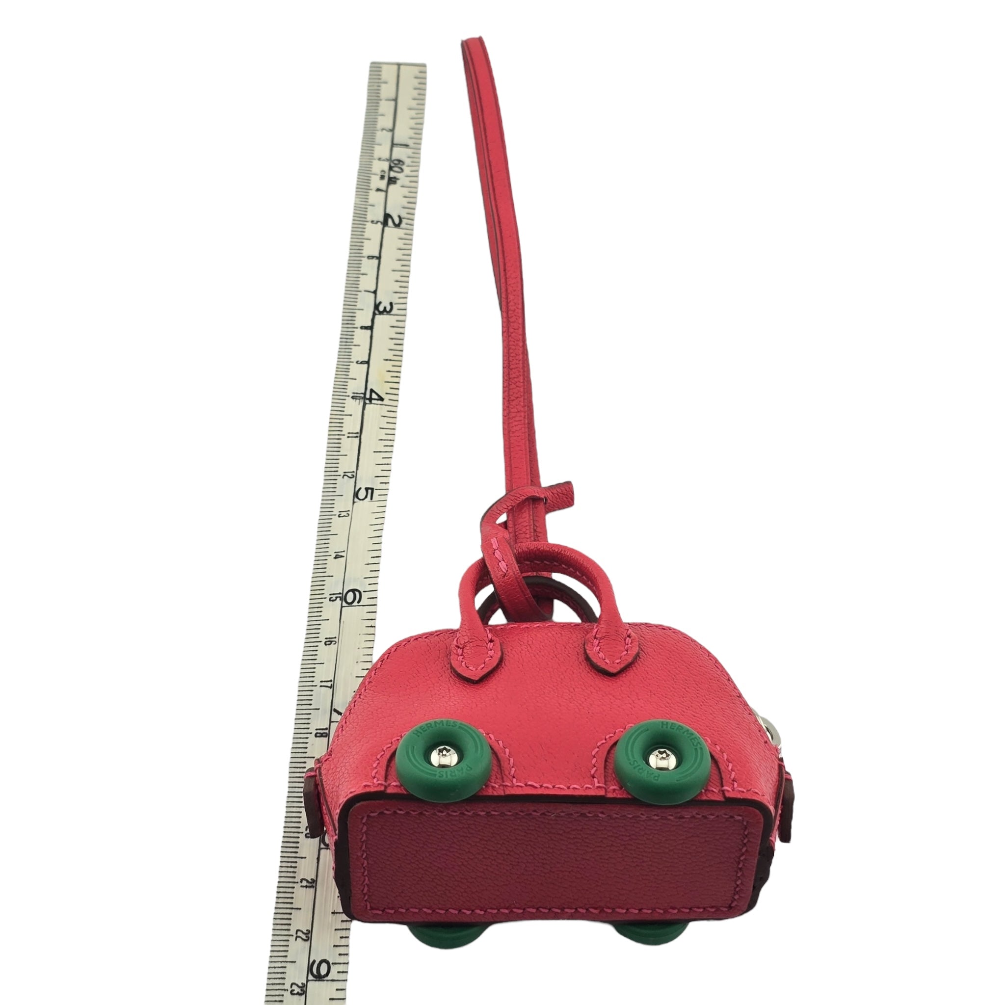 Hermes Bolide On Wheels Bag Charm Rose Extreme HERMES