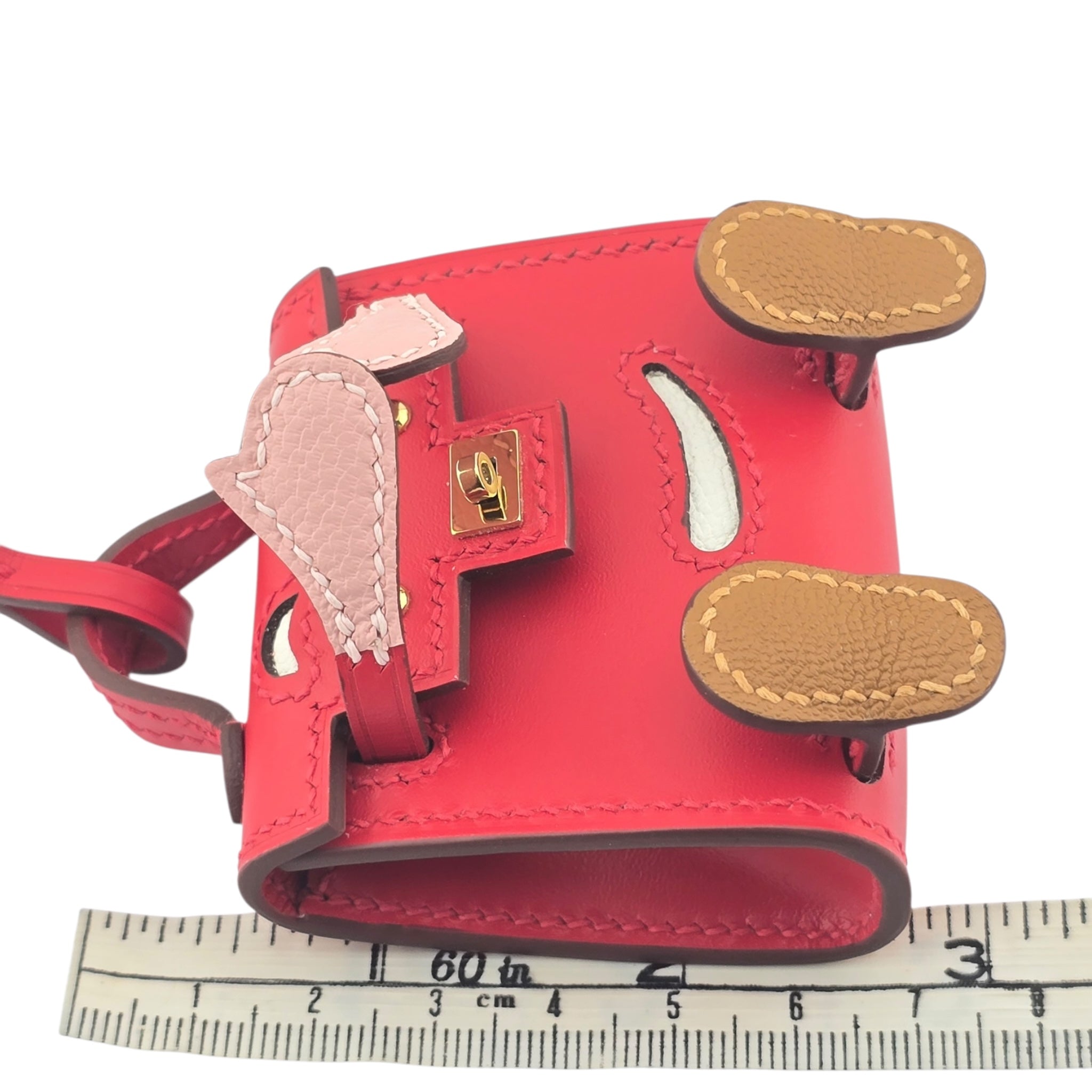 Hermes Quelle Idole Kelly Doll Bag Charm Sanguine