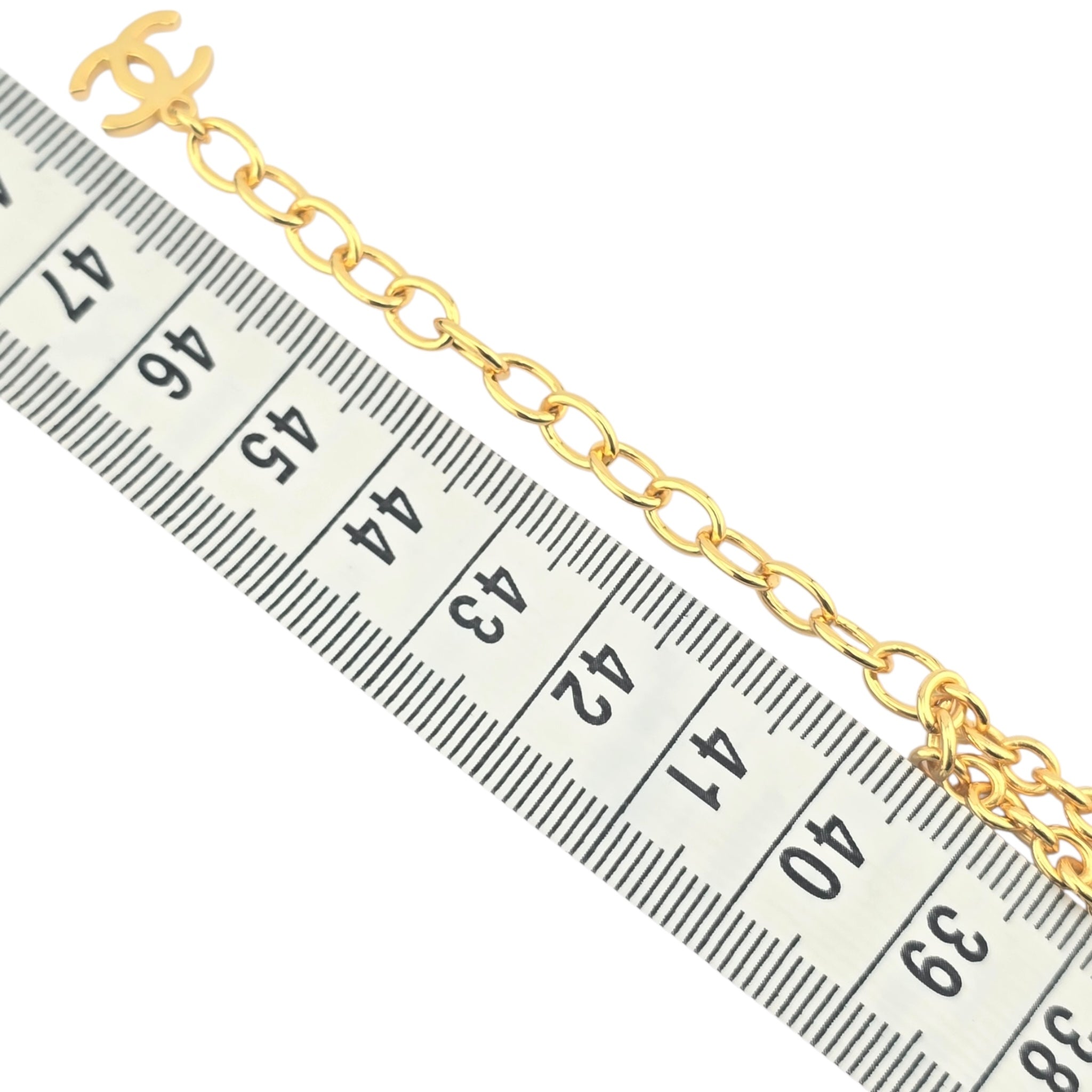 Chanel CC Gold Leaf Pendant Necklace 2025