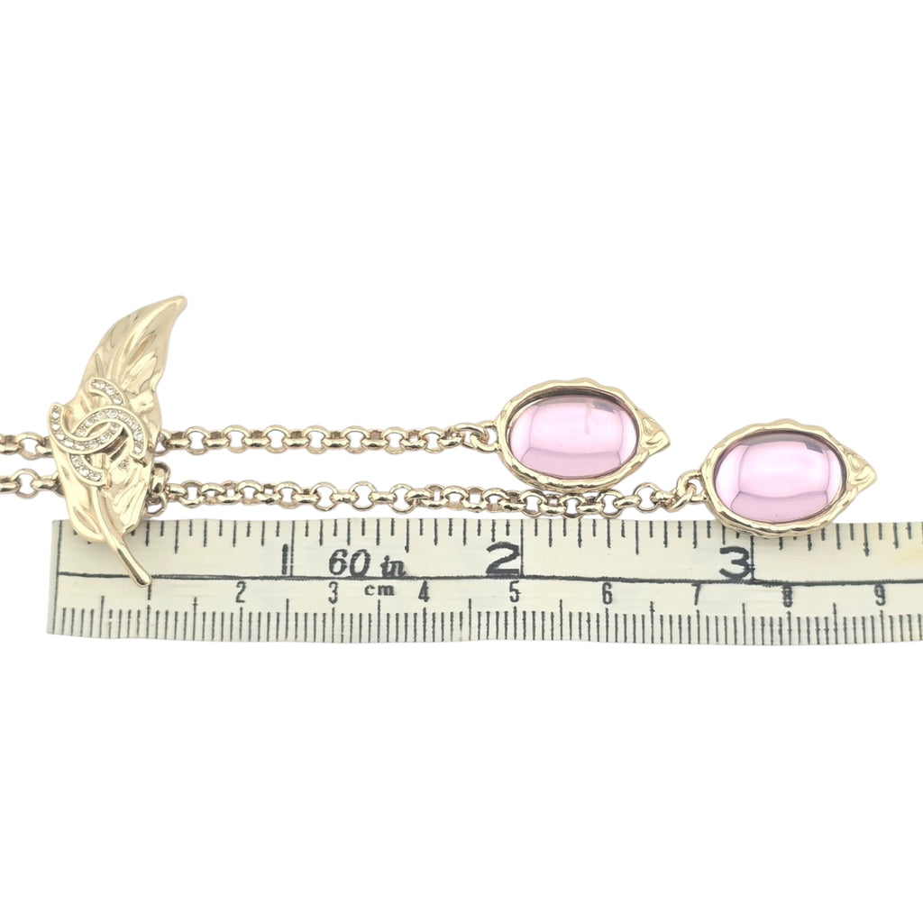 Chanel CC Gold Leaf Necklace 2025