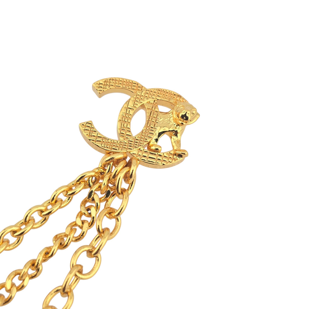 Chanel Gold Lion Chain Brooch 2022 CHANEL