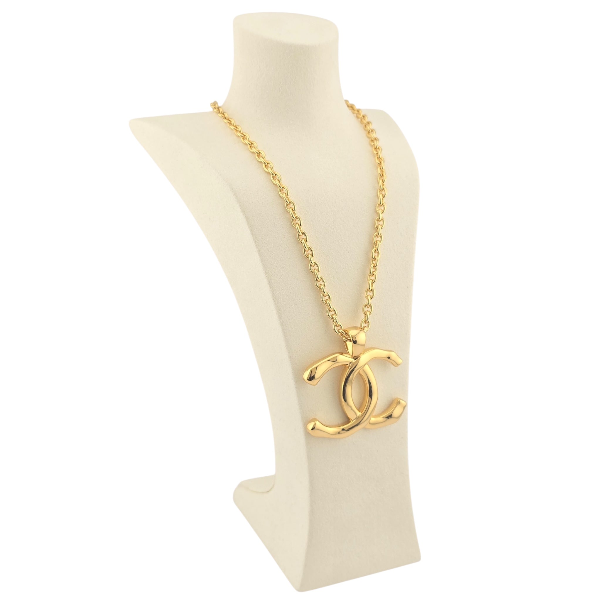 Chanel CC Gold Large Pendant Necklace 2023 CHANEL