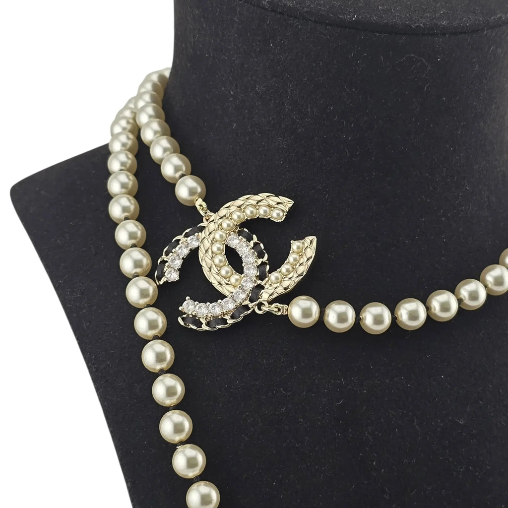 Chanel CC Long Faux Pearl Necklace 2022 CHANEL