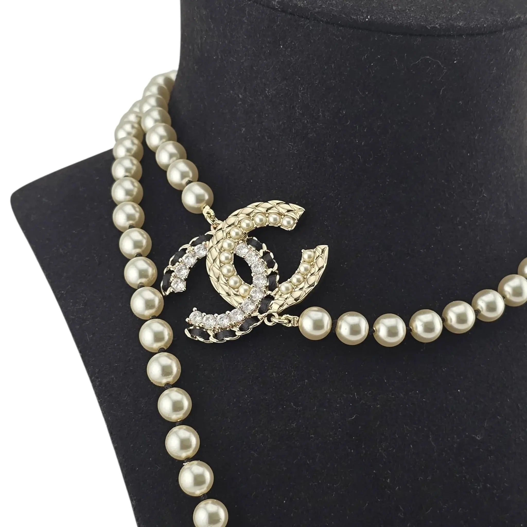 Chanel CC Long Faux Pearl Necklace 2022 CHANEL