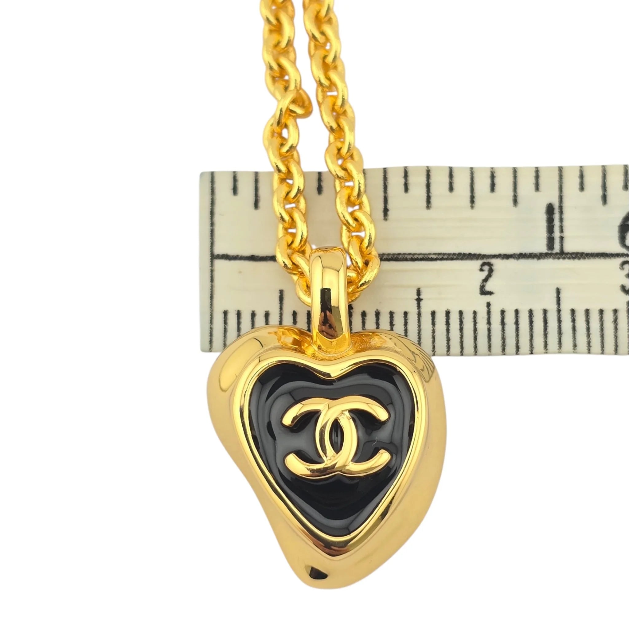 Chanel CC Pendant Gold Black Necklace 2025 CHANEL