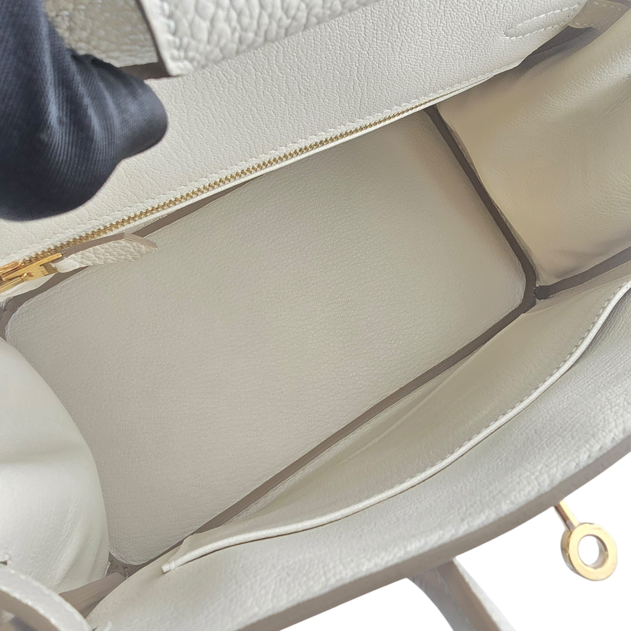 Hermes Birkin 25 Craie Togo GHW Bag