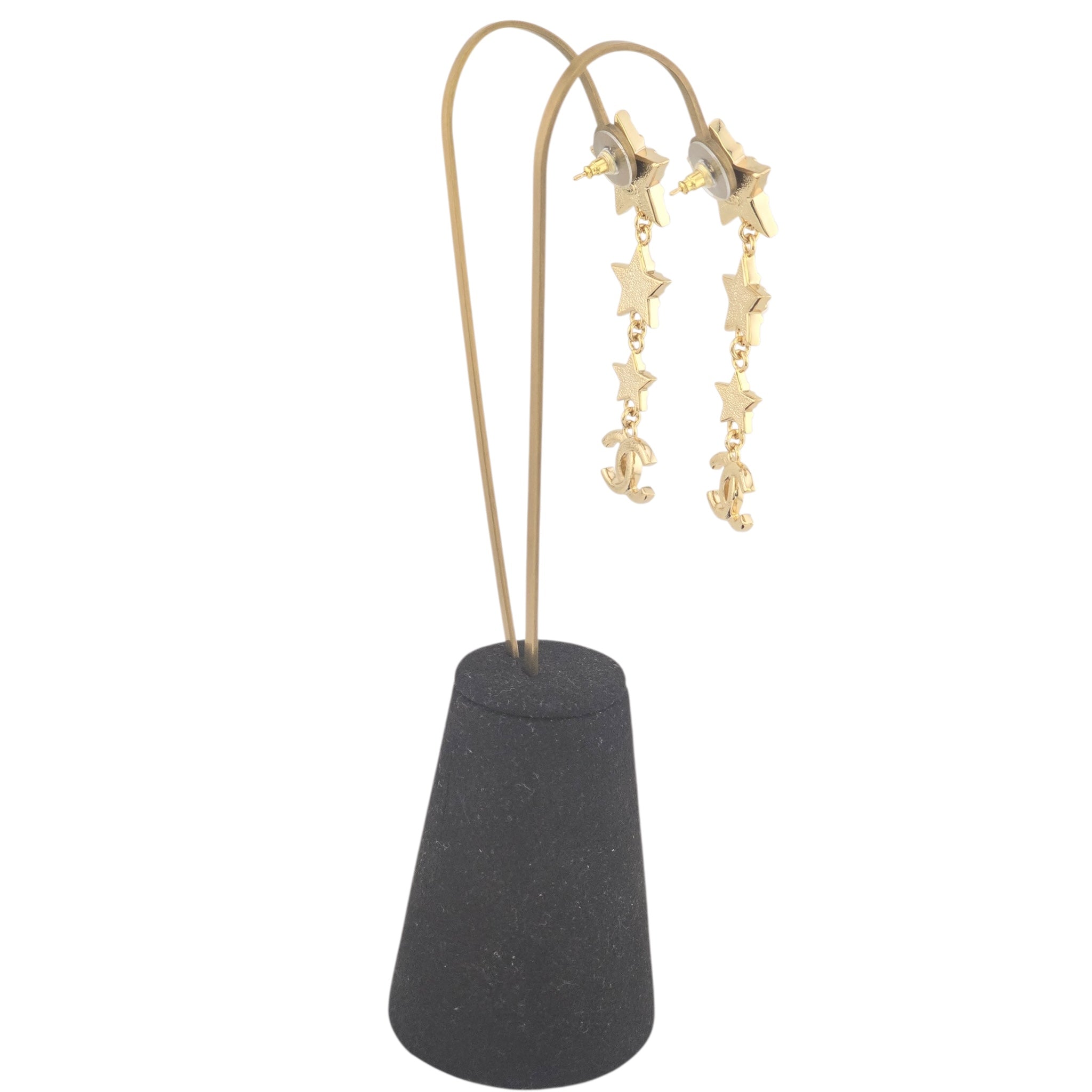 Chanel CC Gold Stars Drop Earrings 2024 CHANEL