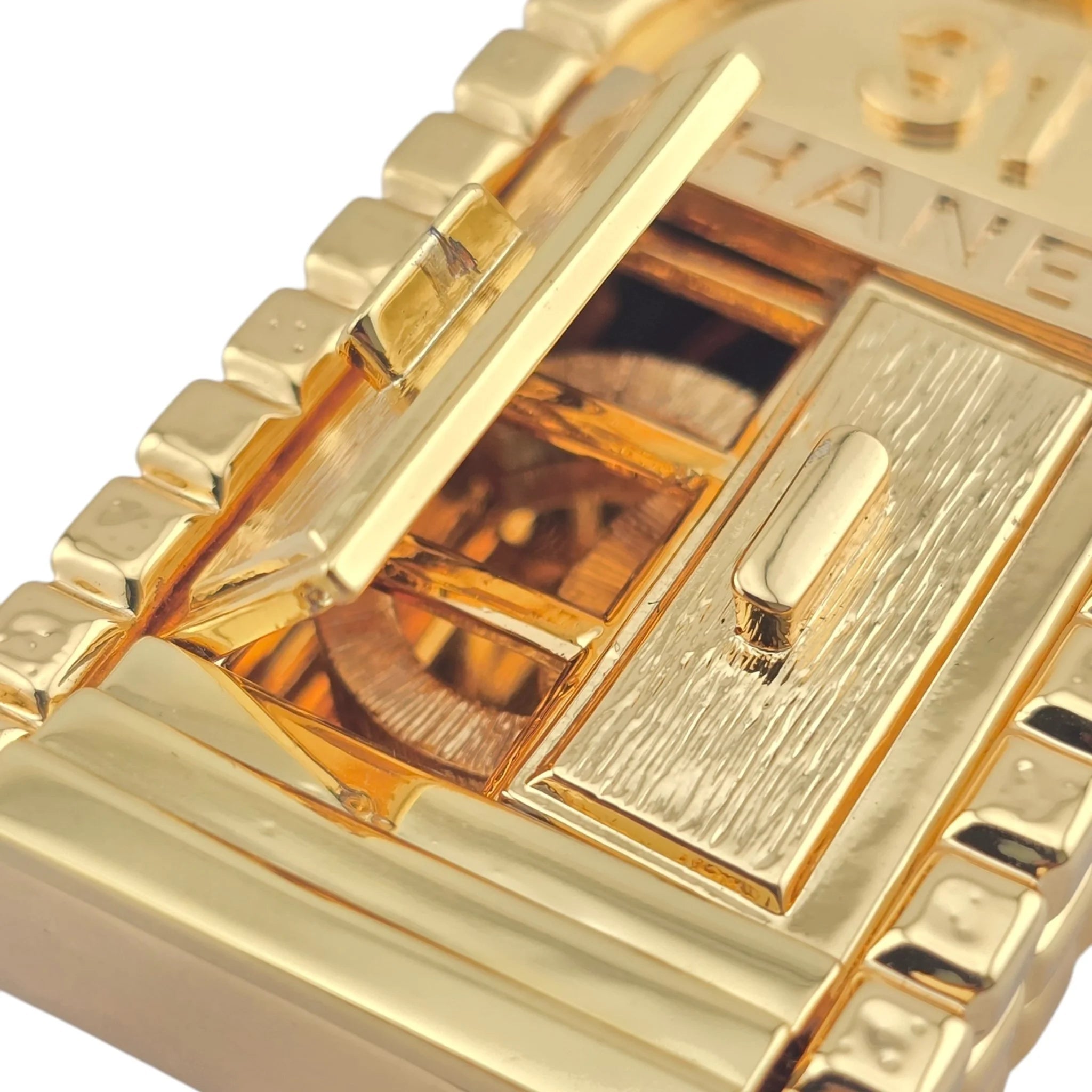 Chanel CC Metal 31 Rue Cambon Door Long Necklace Gold B22 CHANEL