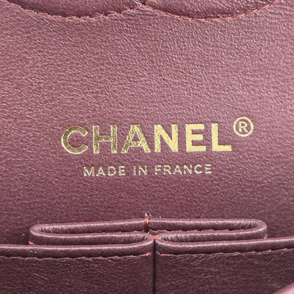 Chanel Medium Classic Flap Caviar Black Gold Hardware CHANEL