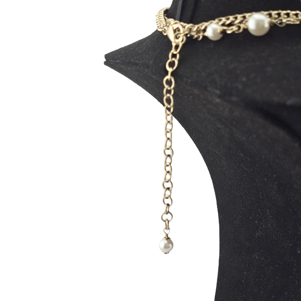 Chanel CC White Heart Long Necklace 2022 CHANEL