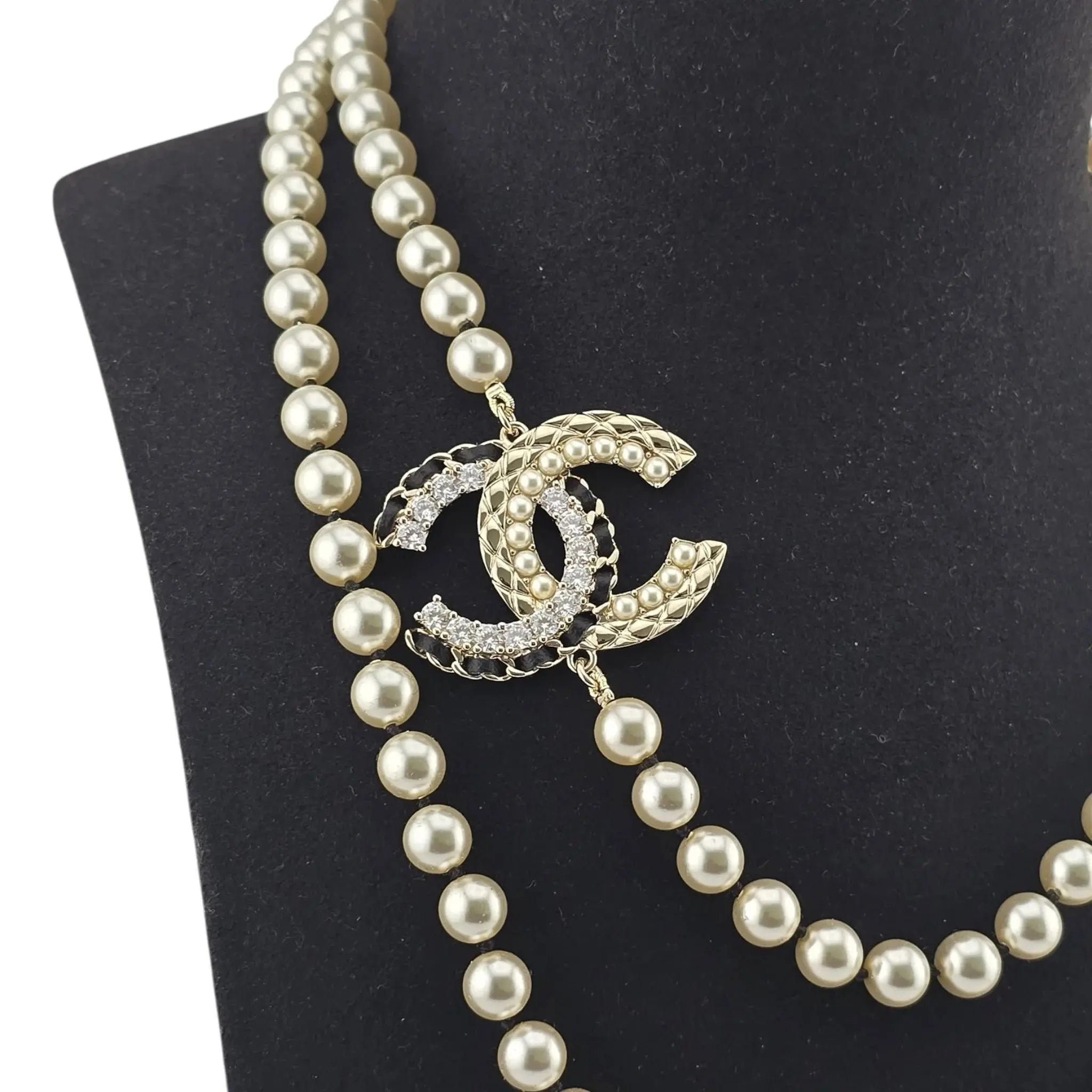 Chanel CC Long Faux Pearl Necklace 2022 CHANEL