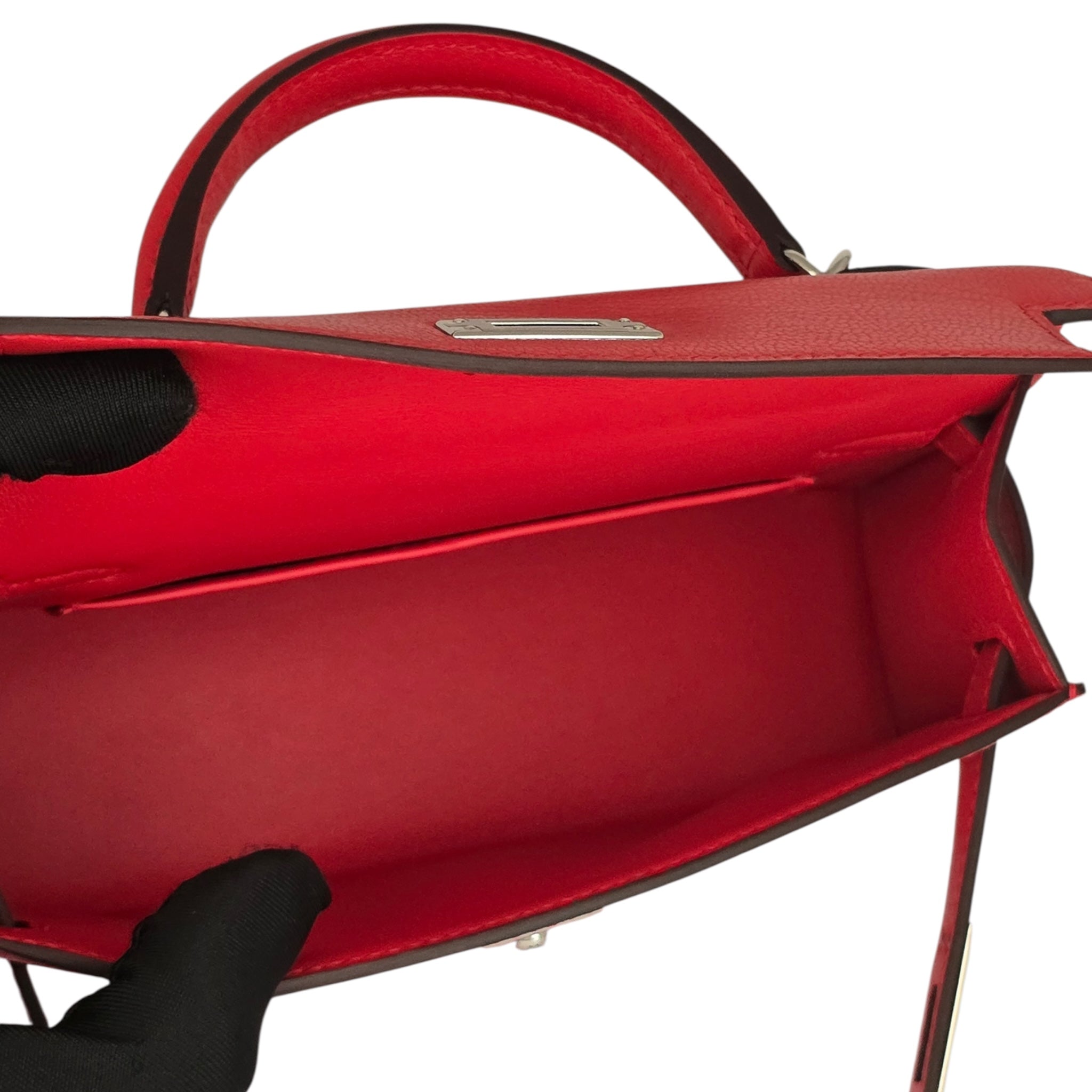 Hermes Mini Kelly II Rouge De Coeur Chèvre Chamkila Palladium Hardware HERMES