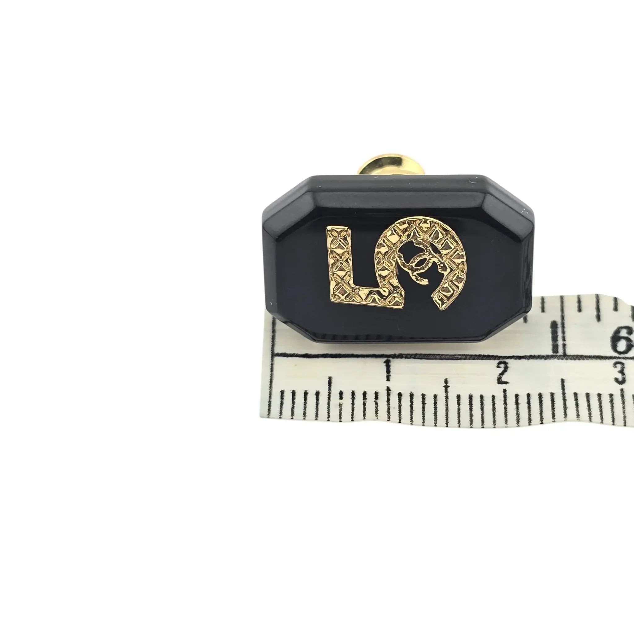 Chanel CC No 5 3 Black Gold Brooch 2023 CHANEL