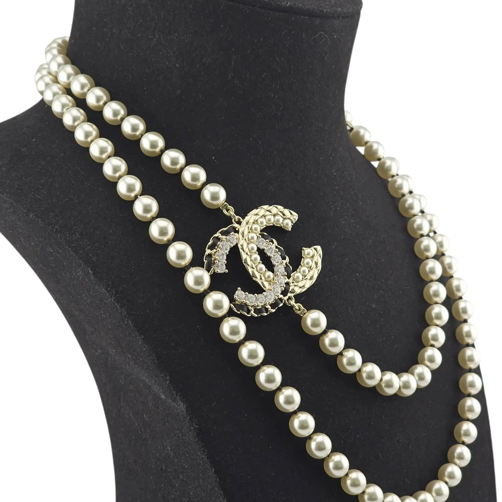 Chanel CC Long Faux Pearl Necklace 2022 CHANEL