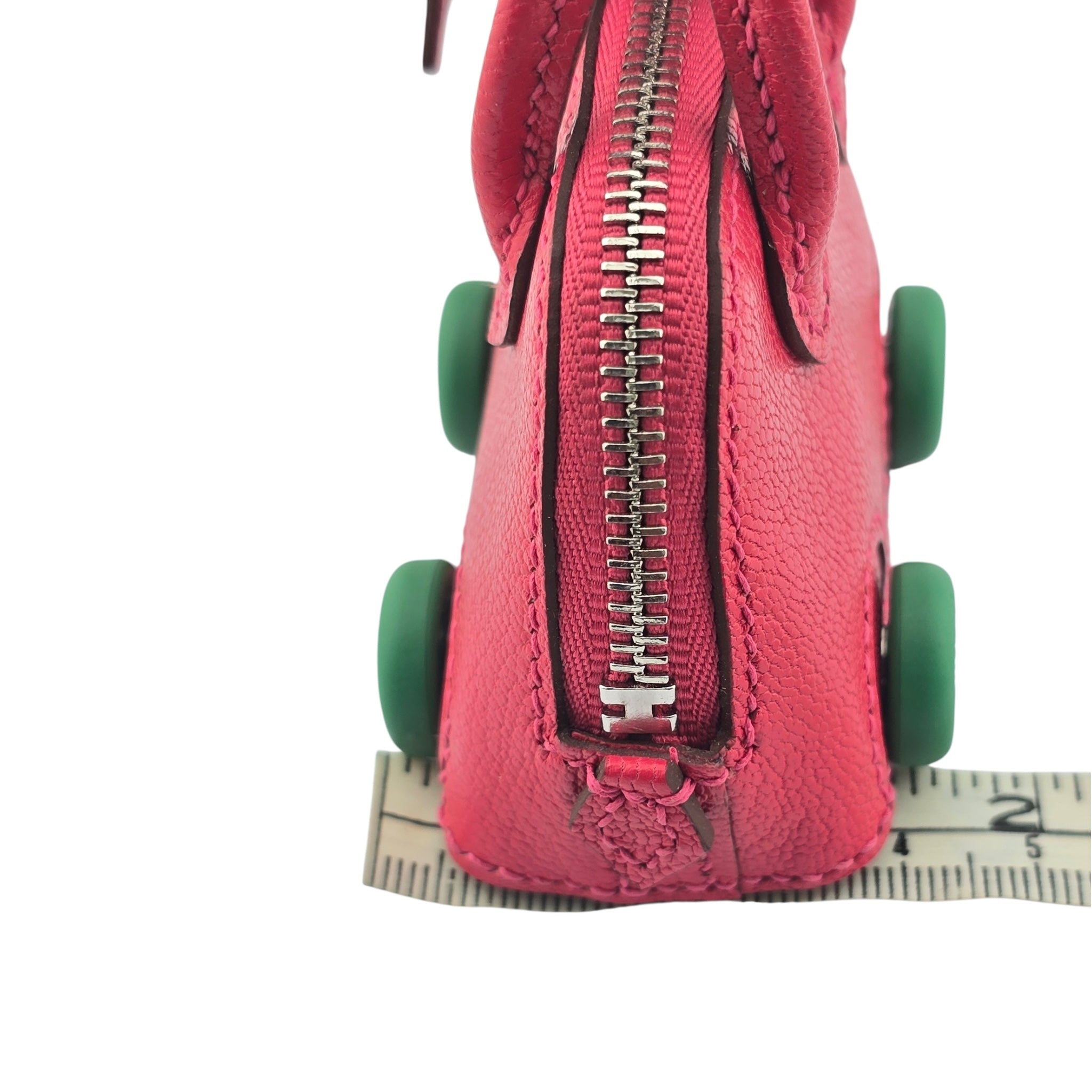 Hermes Bolide On Wheels Bag Charm Rose Extreme HERMES