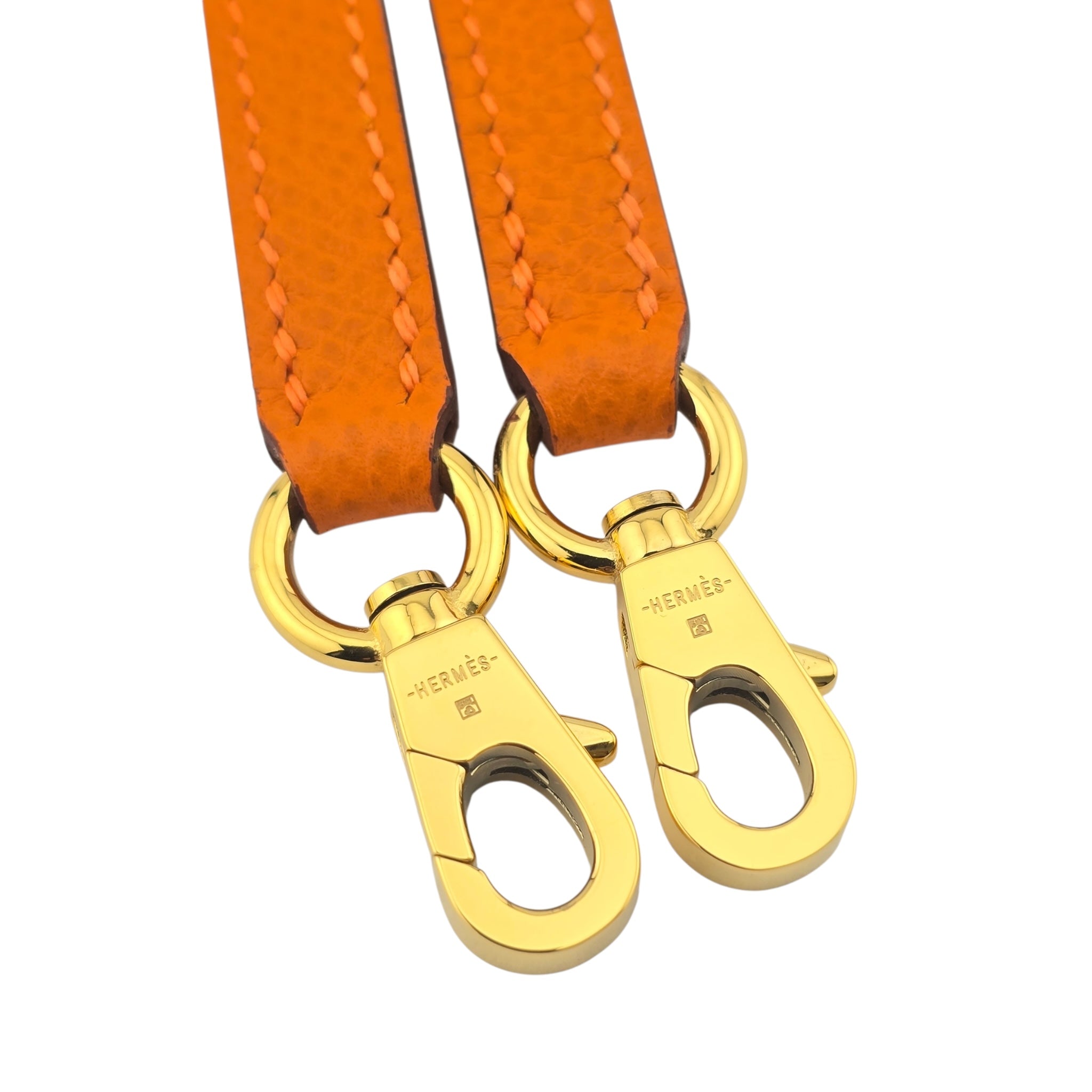 Hermes Mini Kelly II Epsom Orange Gold Hardware Bag HERMES