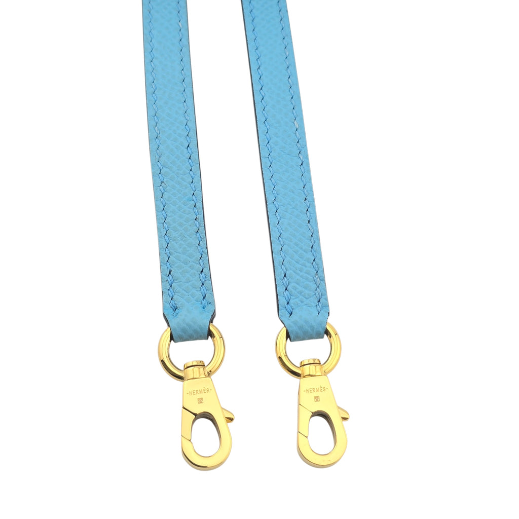 Hermes Mini Kelly II Bleu Celeste Epsom Gold Hardware Bag