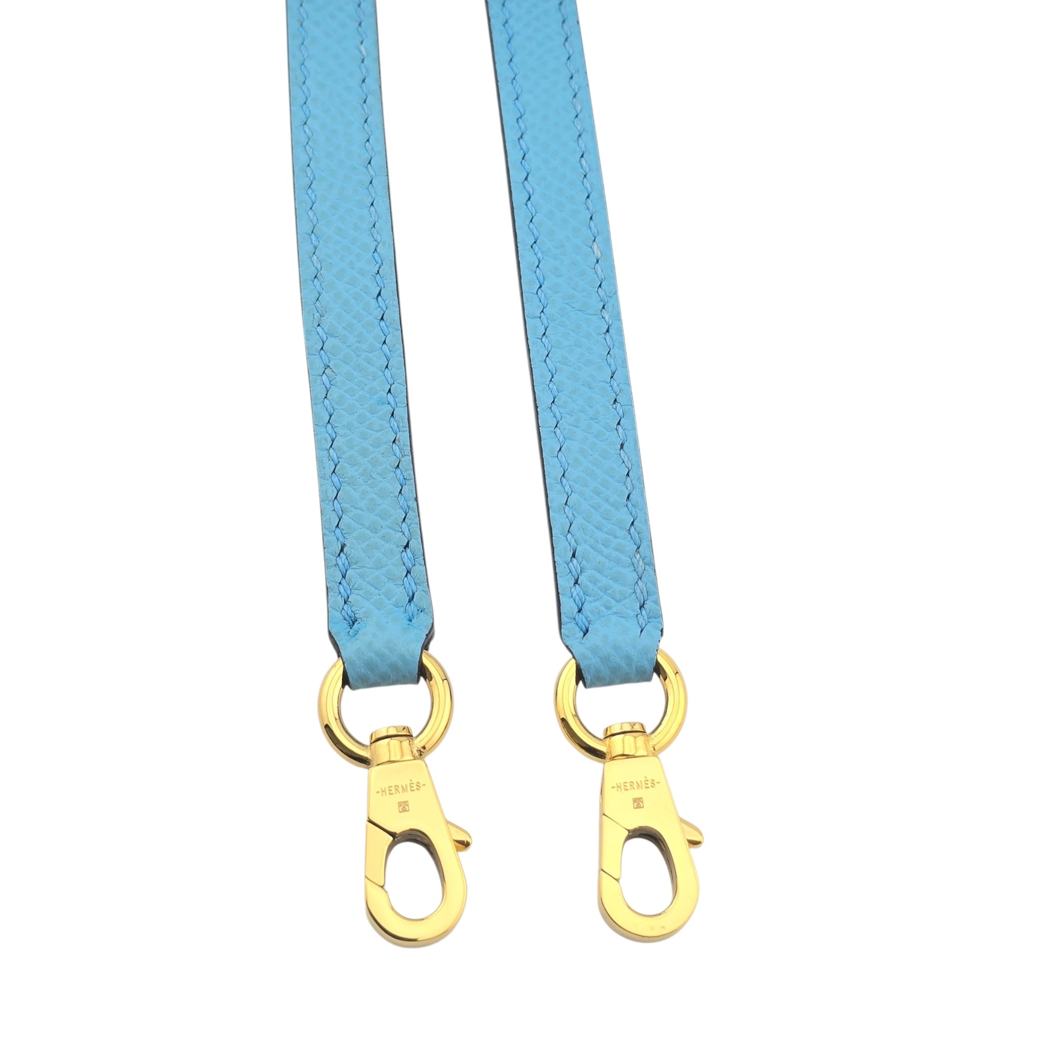 Hermes Mini Kelly II Bleu Celeste Epsom Gold Hardware