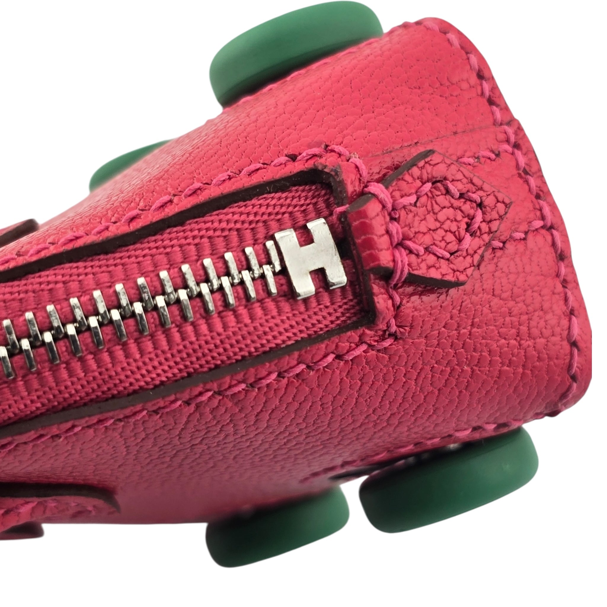 Hermes Bolide On Wheels Bag Charm Rose Extreme HERMES