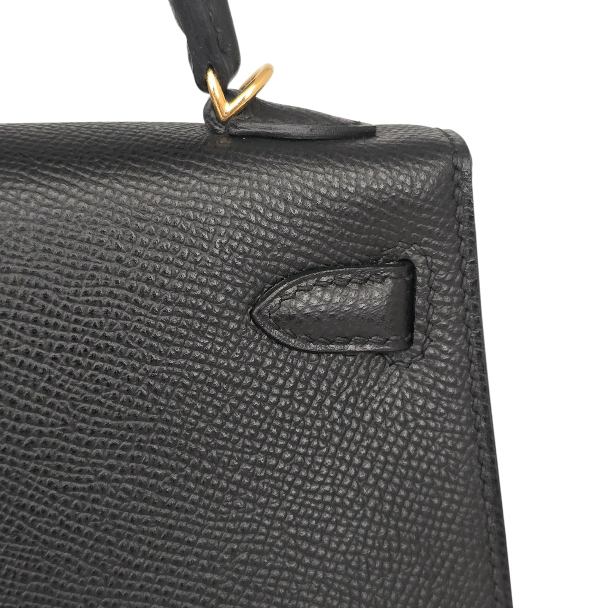 Hermes Mini Kelly II Epsom Noir Gold Hardware Bag HERMES