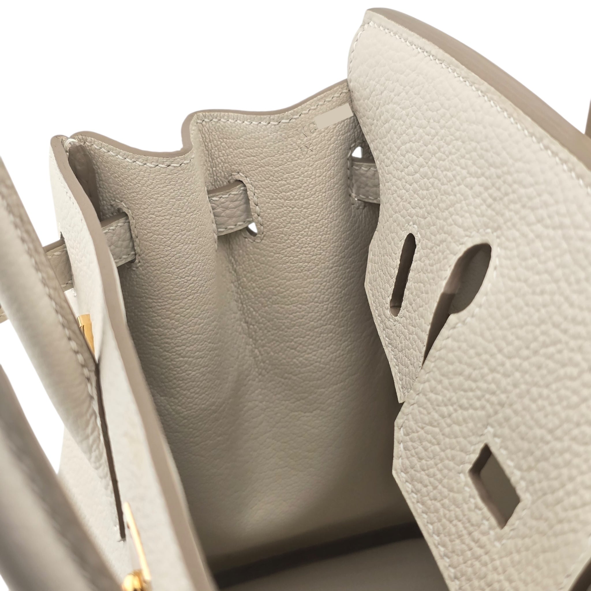 Hermes Birkin 25 Craie Togo GHW Bag